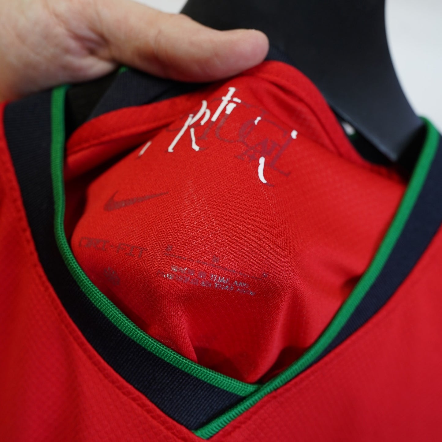 (M) Cristiano Ronaldo Nike Portugal Soccer Jersey Men's M Red Euros Football