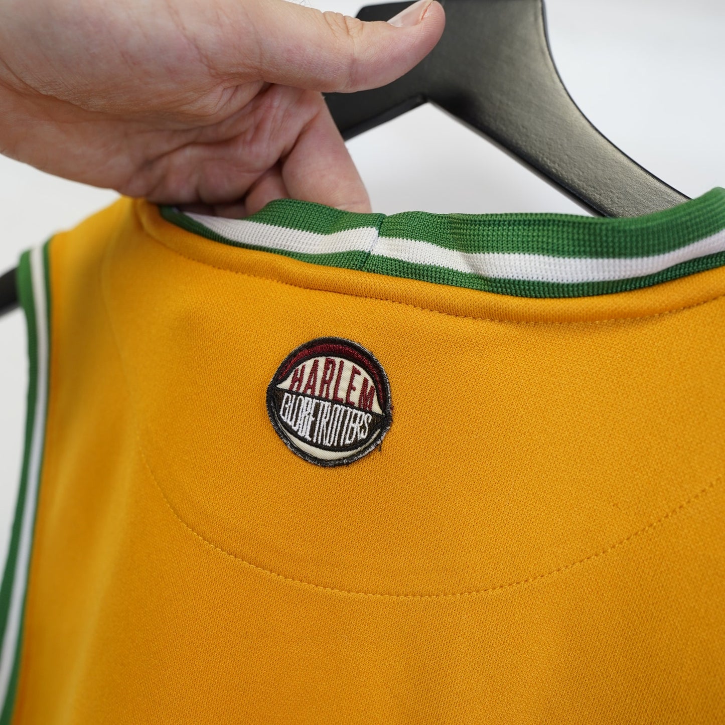 (L) Vintage Fubu Platinum Harlem Globtrotters Patch Basketball Jersey Men's L Yellow