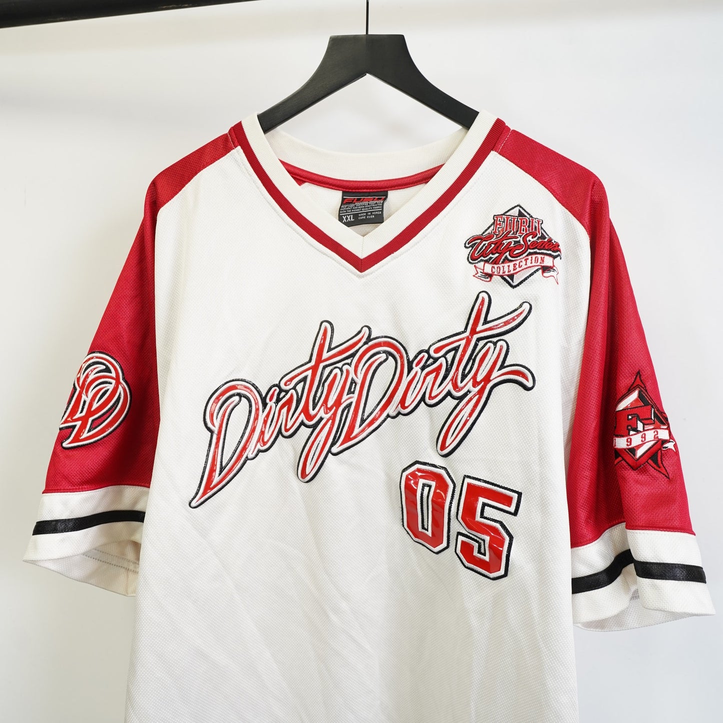 (XXL) Vintage Fubu Dirty Dirty South 05 Hip Hop Jersey Mens XXL Stitched Y2k 2000s Red