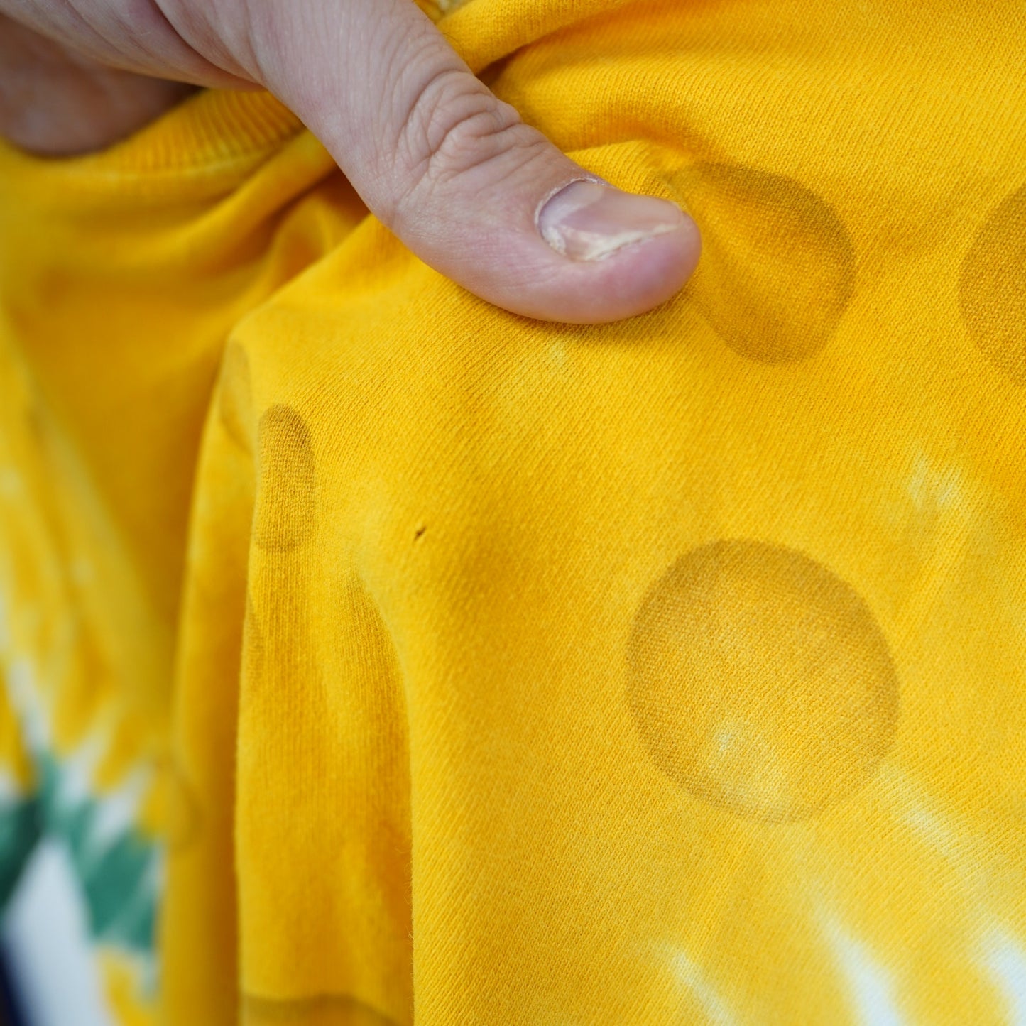 (XL) Vintage 90s Green Bay Packers Liquid Blue Tie Dye Cheese T-Shirt Men's XL Yellow