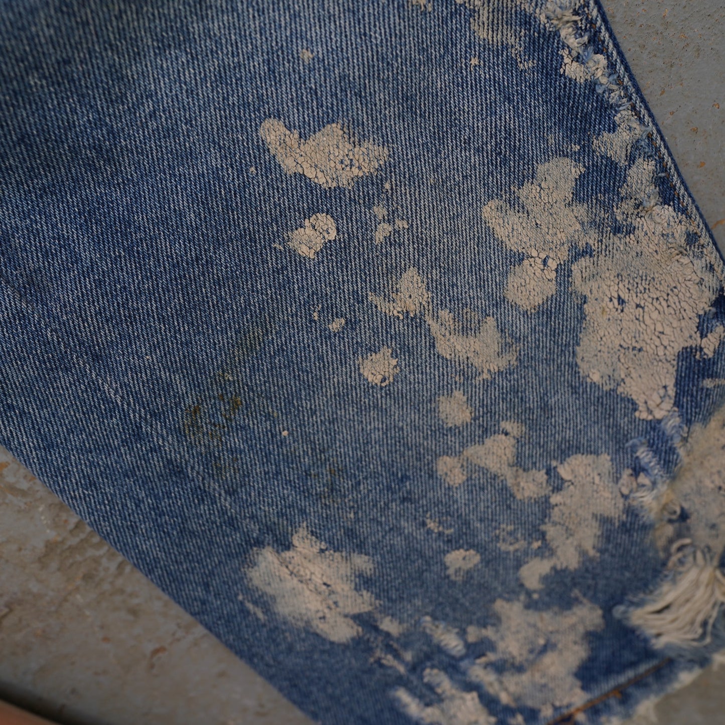(34x32) Off-White Virgil Abloh Distressed Denim Blue Jeans Slim Fit Men's 34x32 Italian