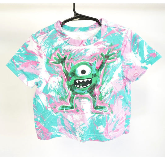 (Kids XXS 3/4Yrs) Monsters Inc. Mike Wazowski Pixar AOP T-Shirt Kids XXS 3/4 Yrs Youth Tie Dye