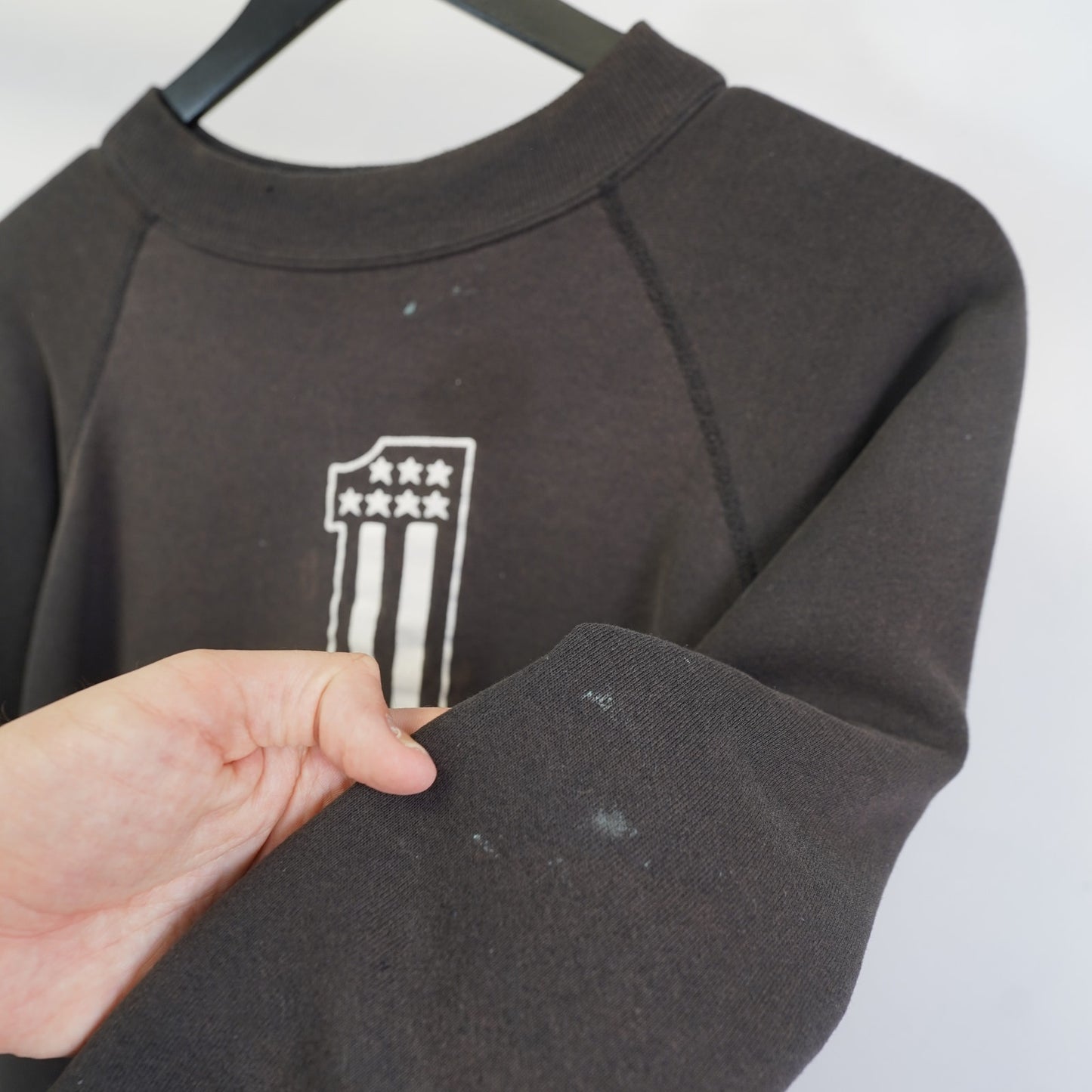 (L) Vintage Duncs Biker Sweatshirt 90s Distressed Mens L Motorcycle Black Harley
