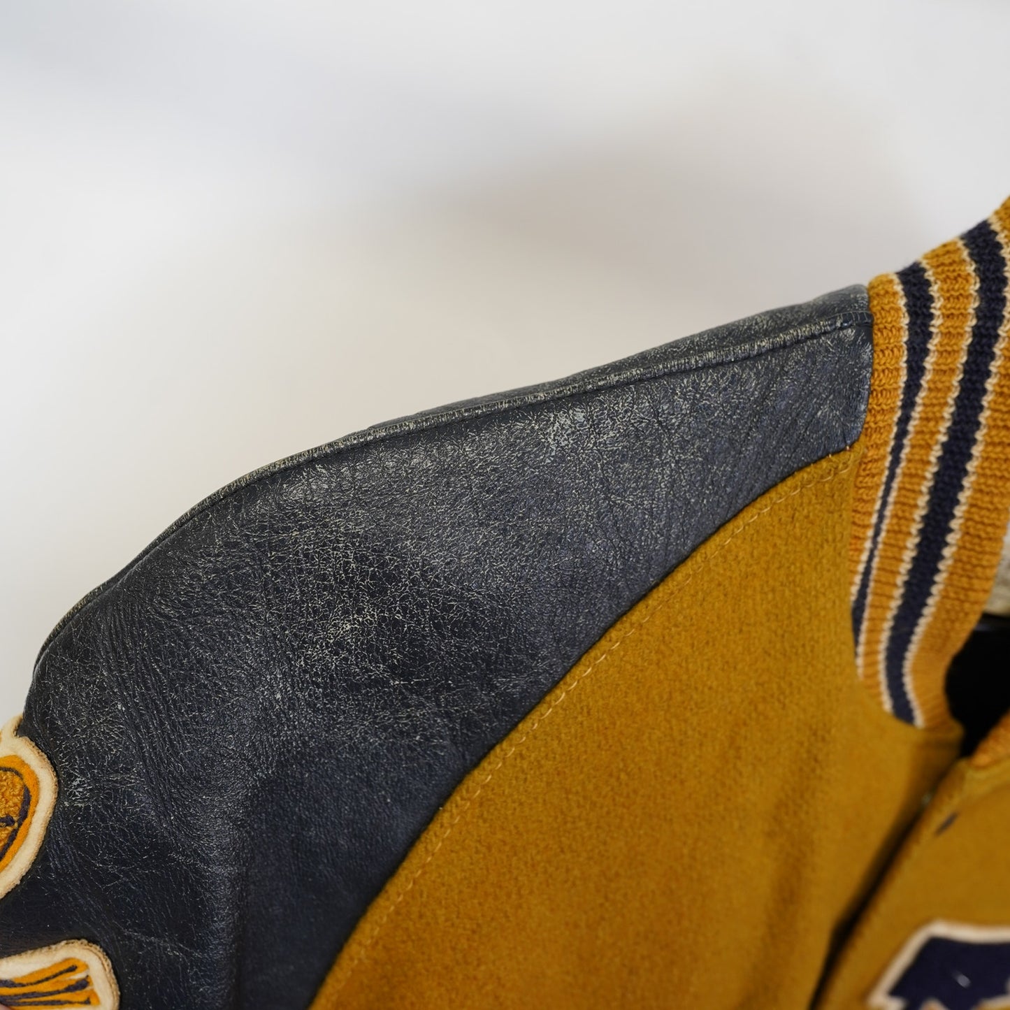 (S) True Vintage 60s Reeder & McGaughey Letterman Varsity Jacket Men's S 38 Yellow