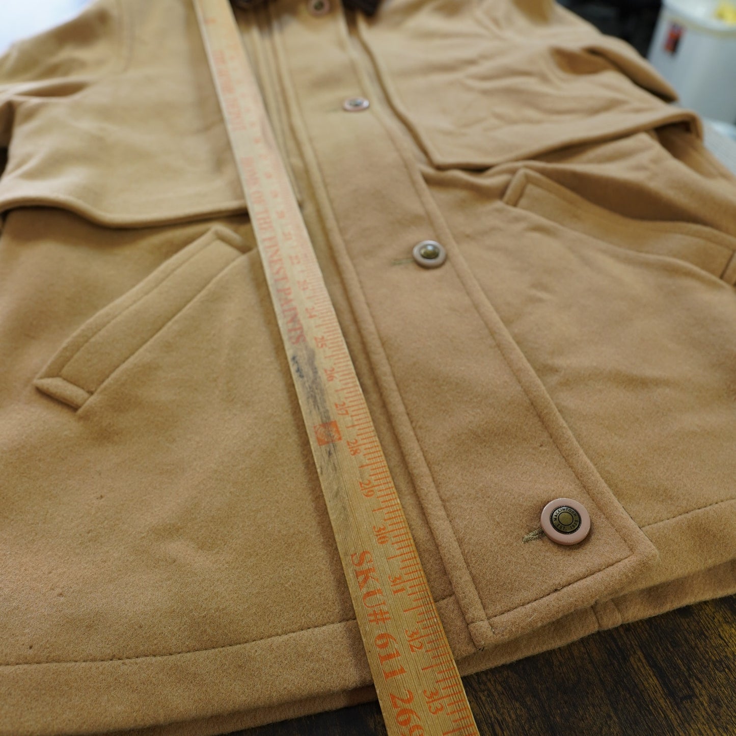 (Women's M) Vintage Mackintosh New England Wool Overcoat Jacket Women's 10 M Tan Plaid Lined