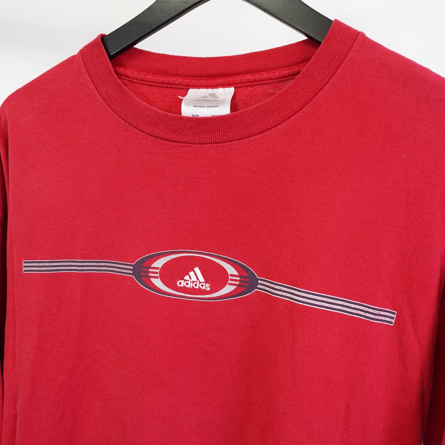 (L) Vintage Y2K Adidas Longsleeve T-Shirt Men's L Red 2000s Retro