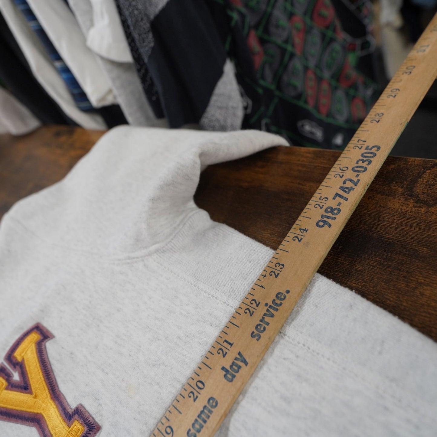 Vintage 1980s US Navy Embroidered Reverse Weave Sweatshirt Men's L Gray Retro