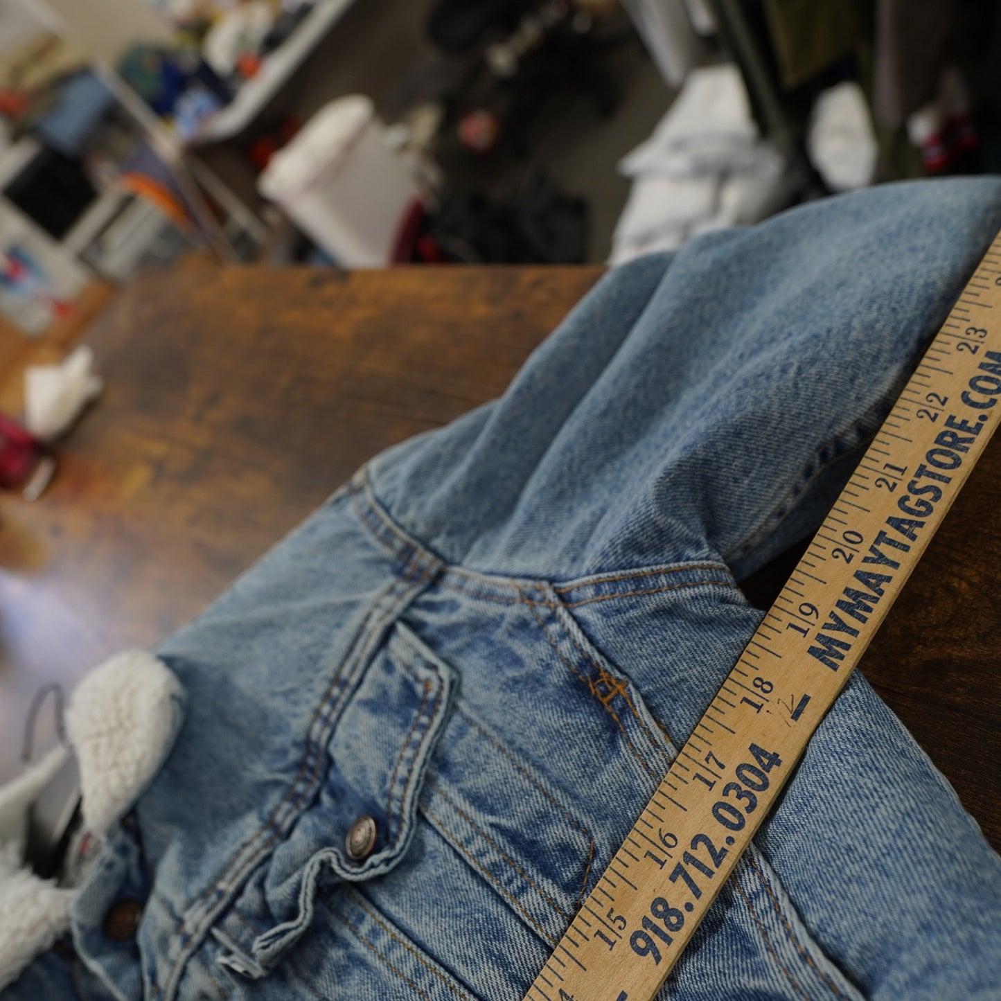 (Kid's S) Vintage Levi's Strauss Sherpa Lined Denim Jacket Unisex Kid's S 90s Blue Youth
