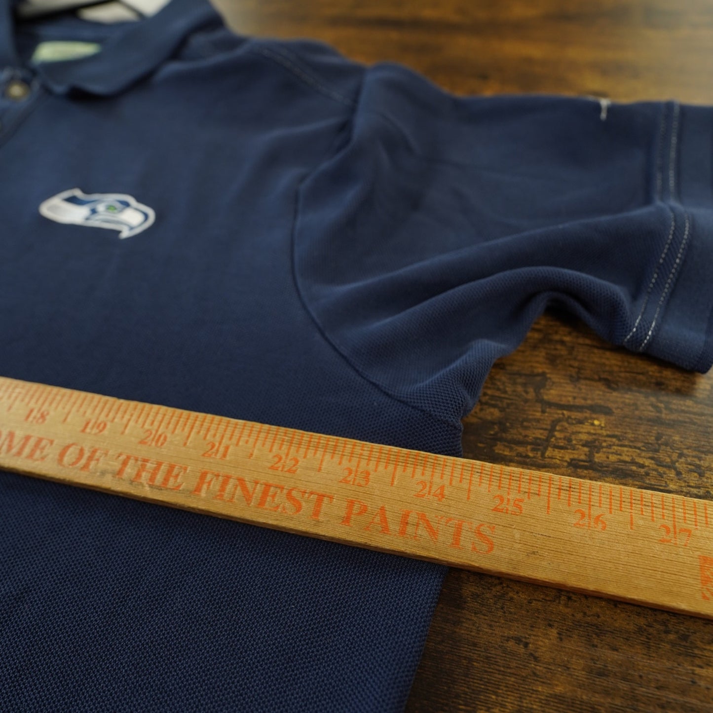 (XL) Seattle Seahawks Tommy Bahama Embroidered Polo Shirt Men's XL Blue Stitched