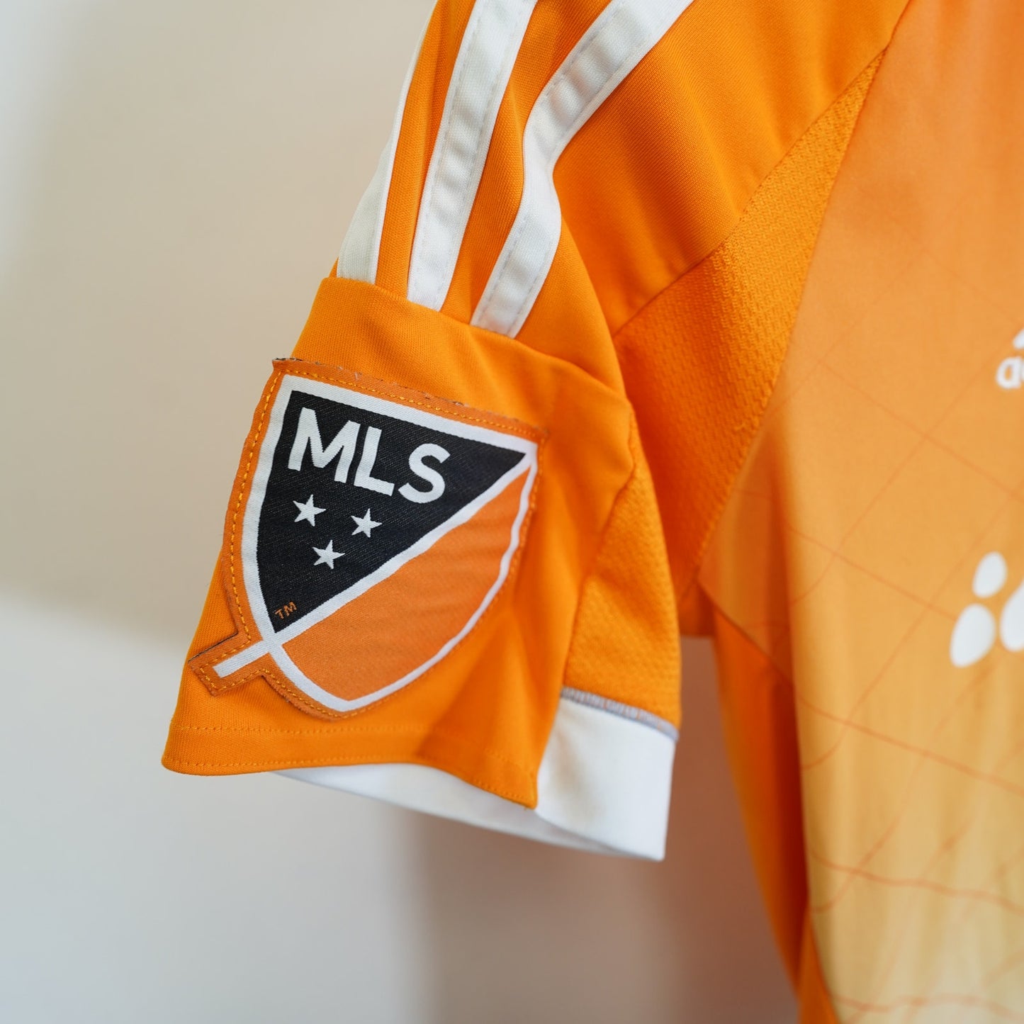 (Youth M 11-12) Adidas Houston Dynamo Home Soccer Jersey 2014-15 Orange White