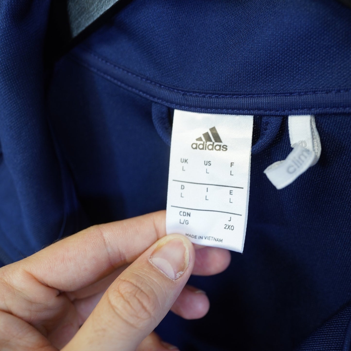(L) Rice University Owls Adidas Track Jacket Full Zip Men's L Navy Blue Volleyball