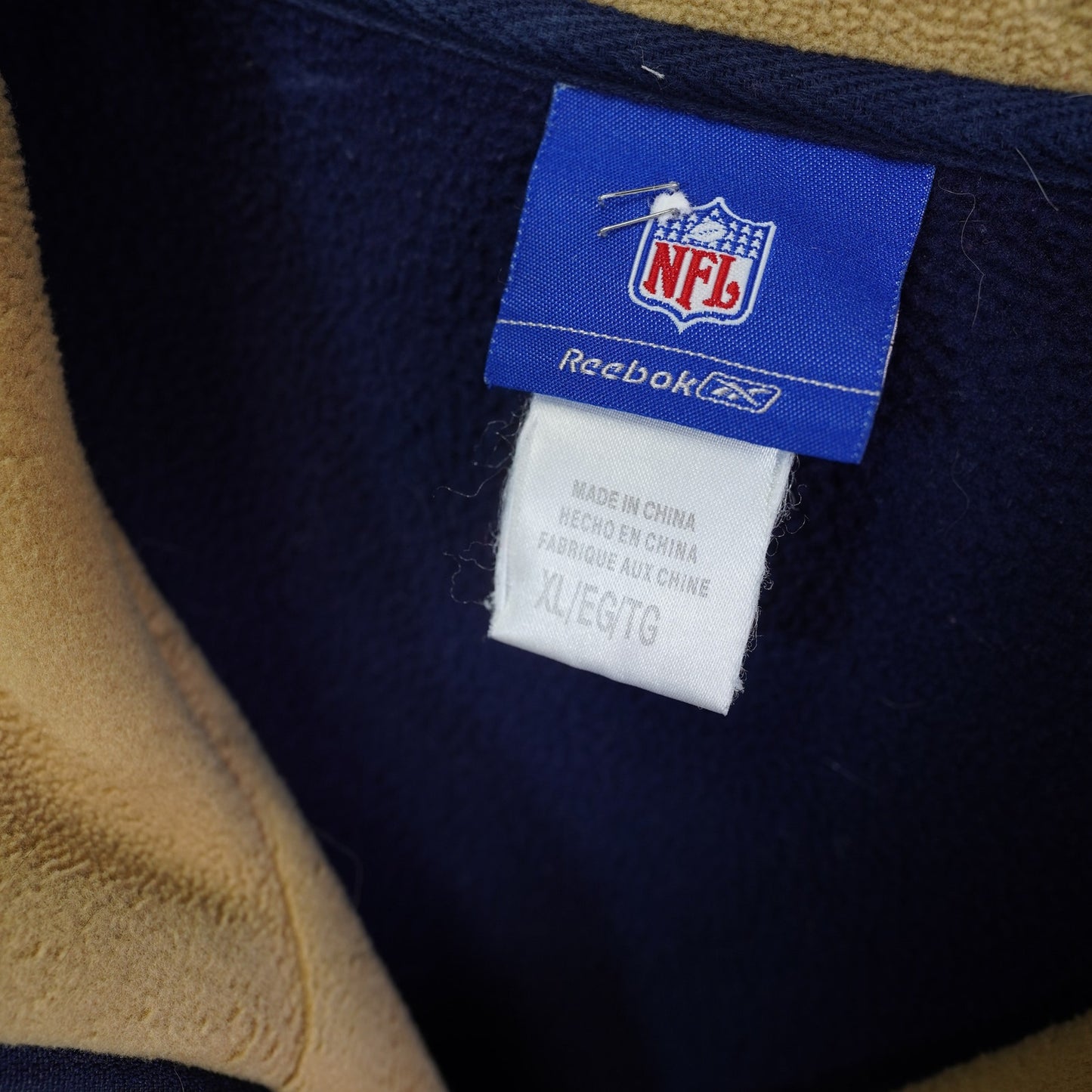 (XL) Vintage St. Louis LA Rams Fleece 1/4 Zip Pullover Sweater Men's XL Jacket Blue