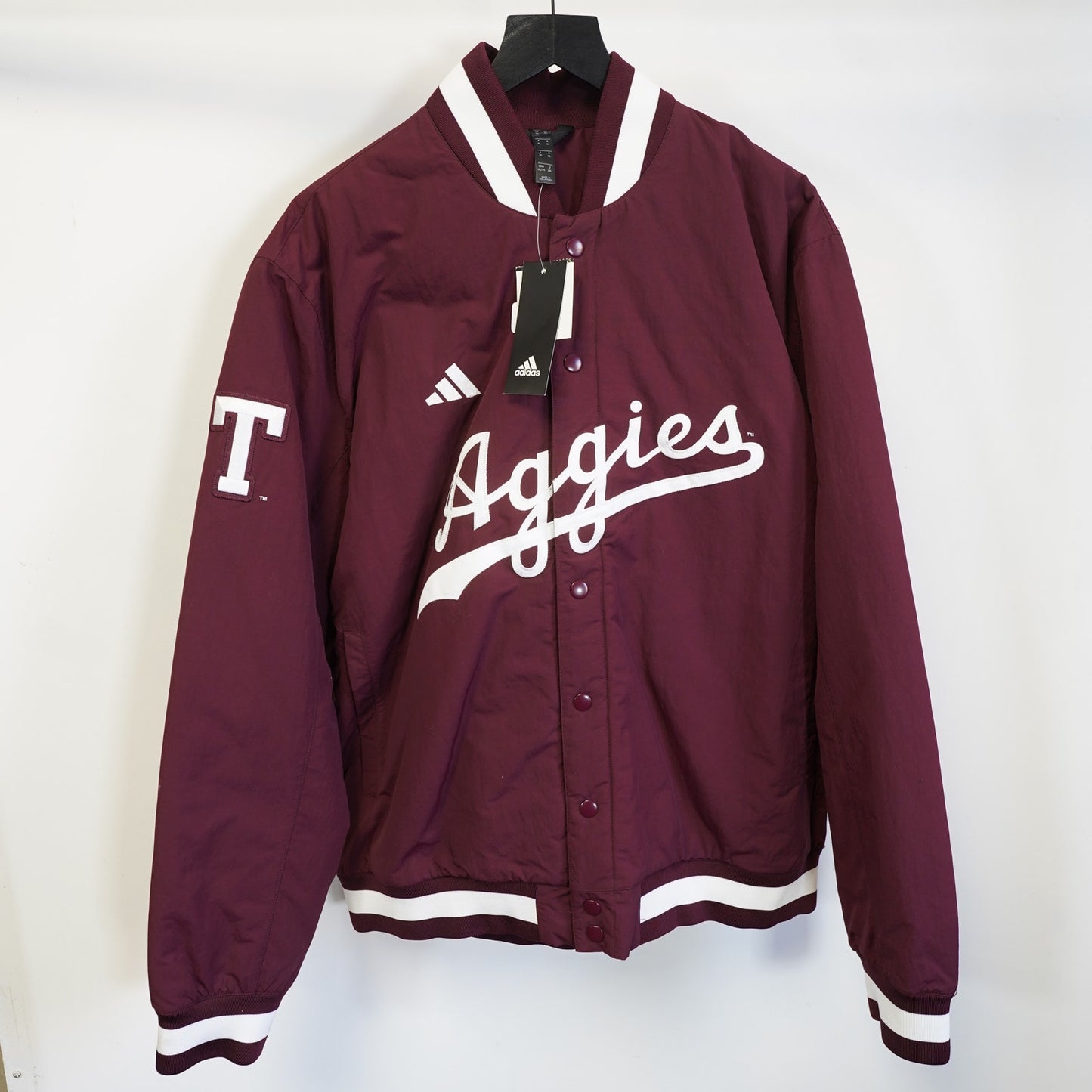 (XL) Adidas Texas A&M Aggies Stitched Varsity jacket Men's XL Maroon New w/Tags ATM