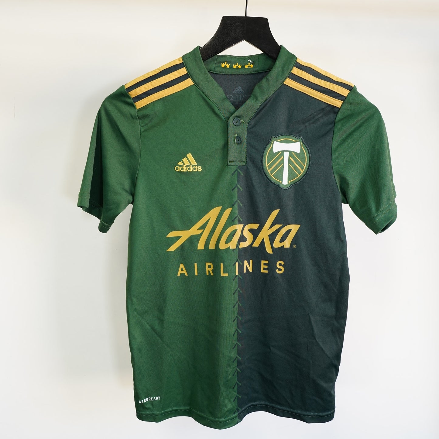 (Youth M) Adidas Portland Timbers MLS Soccer Jersey Youth M 11-12 Green Futbol 2021-22