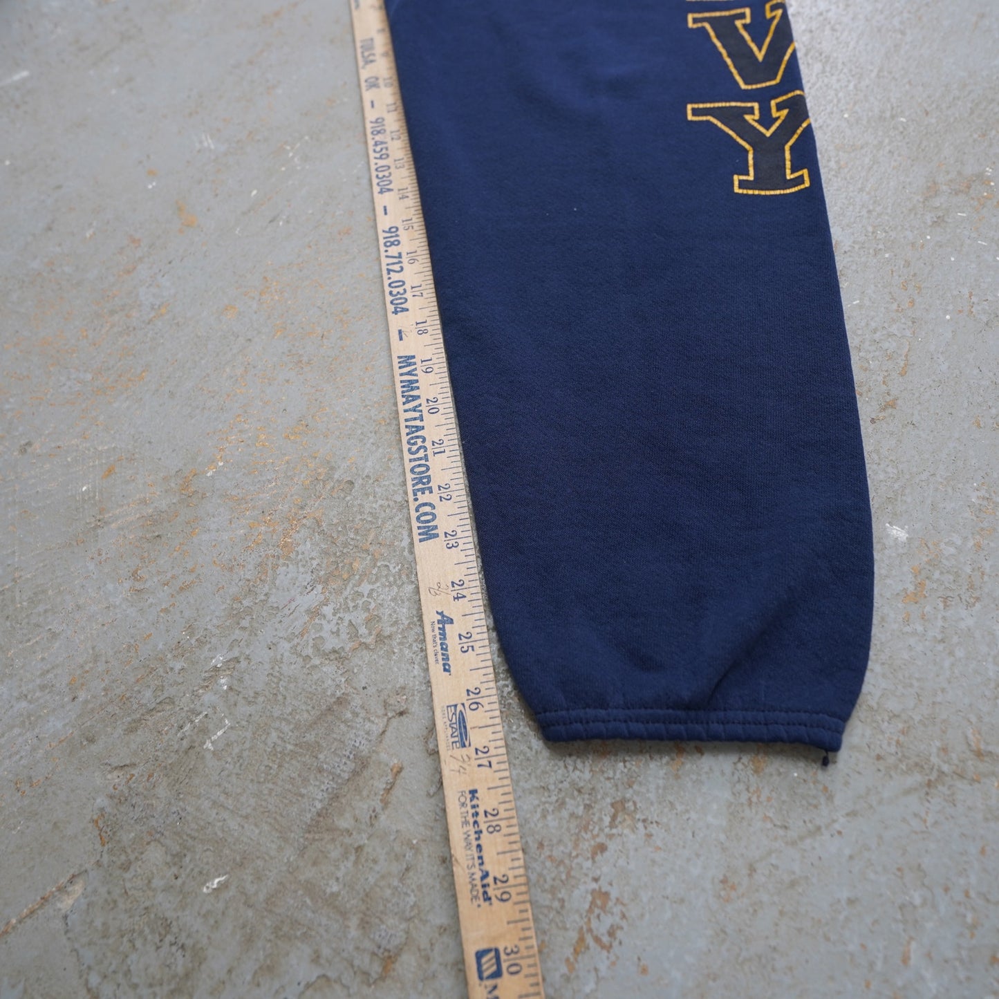 (S) Vintage US Navy Sweatpants Retro 3M Track Pant Men's S Blue Jogger 90s