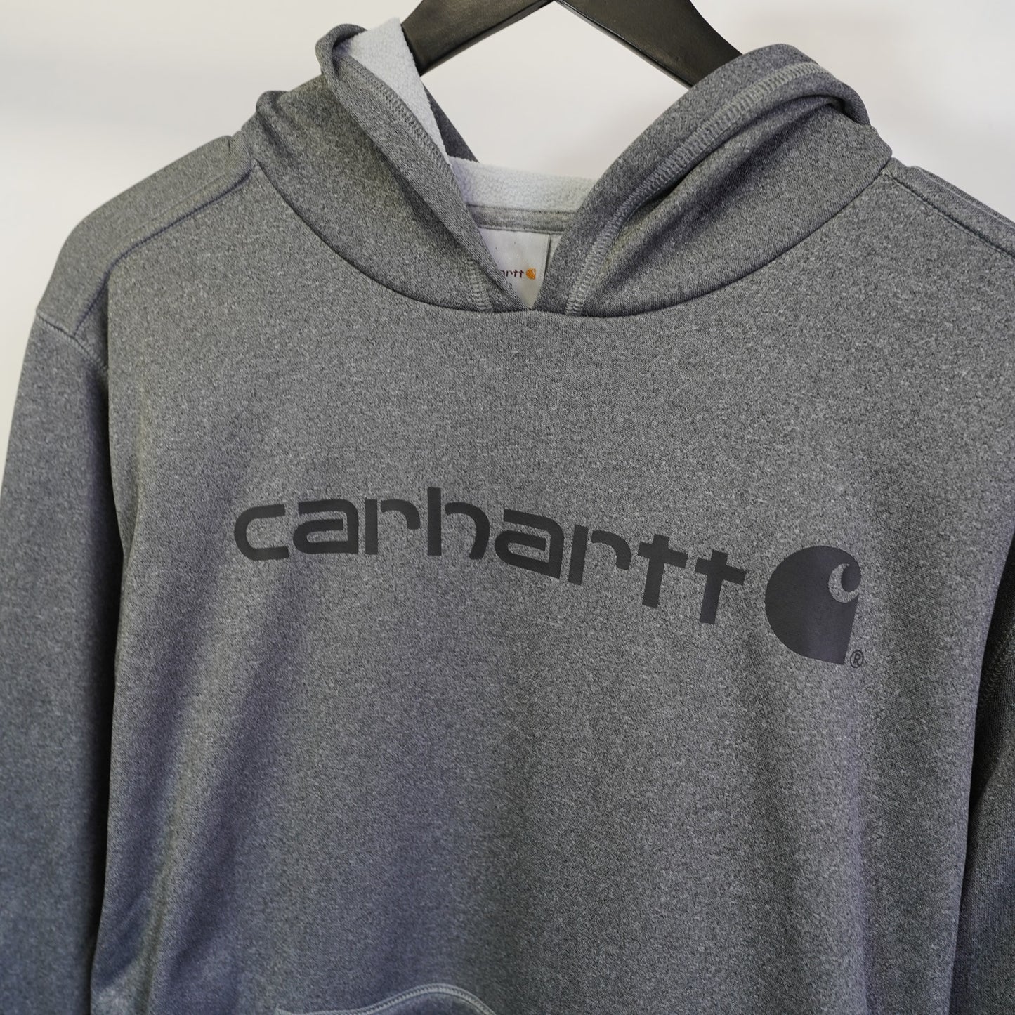(Boys L) Carhartt Force Extremes Pullover Hoodie Kids Youth Boys L 14-16 Gray Workwear