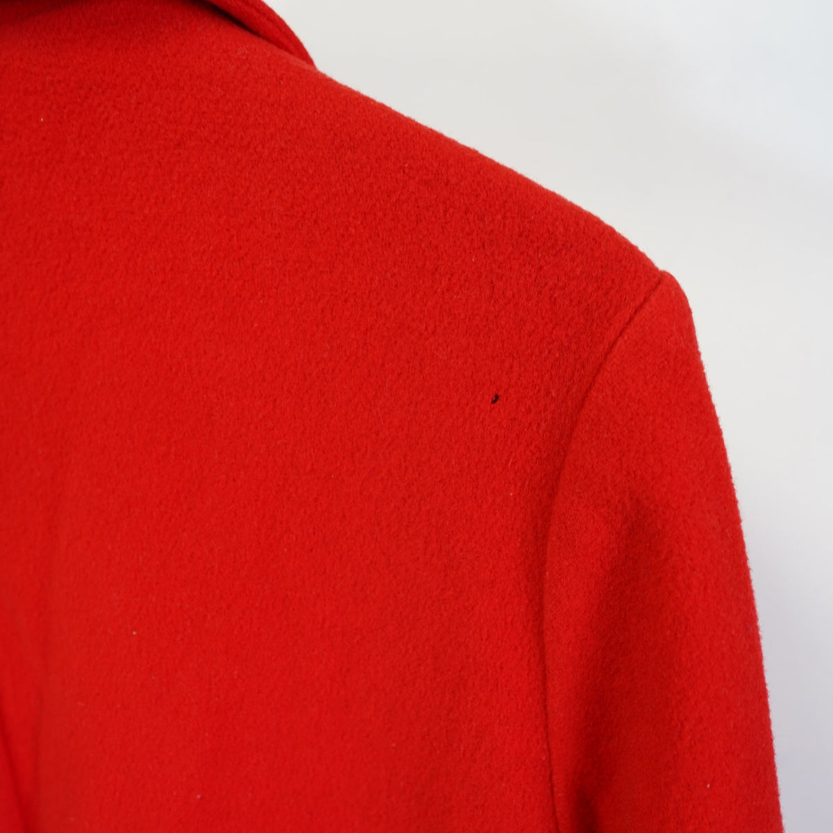 (L) True Vintage M. Liman Co Penguin Fashions Womens L Red Wool Coat w/ Plaid Lining