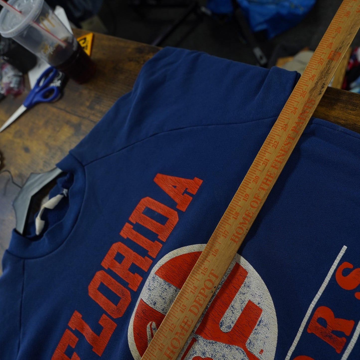 (L) Vintage University of Florida Gators Chalk Line Sweatshirt Men's L Blue 90s UF