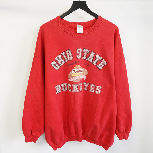 (XXL) Vintage Ohio State Buckeyes Y2K Fiesta Bowl Sweatshirt Men's XXL Red Gildan 2000
