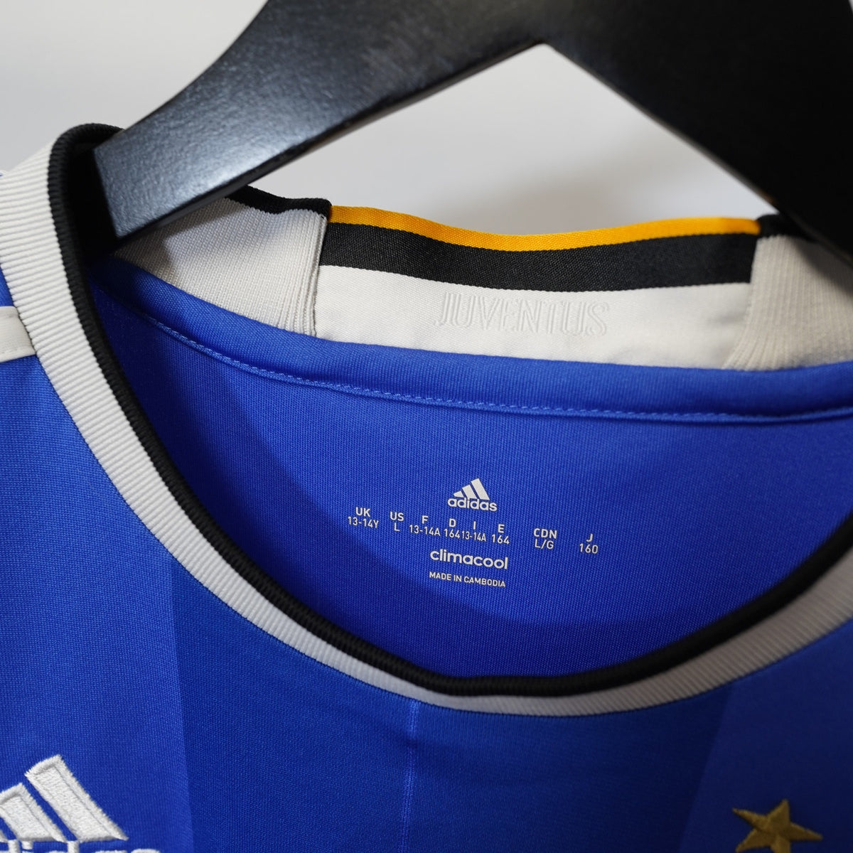(Boys L) Juventus Adidas 2016-17 Away Jersey Soccer Jersey Boys L 13-14 Youth Blue Futbol