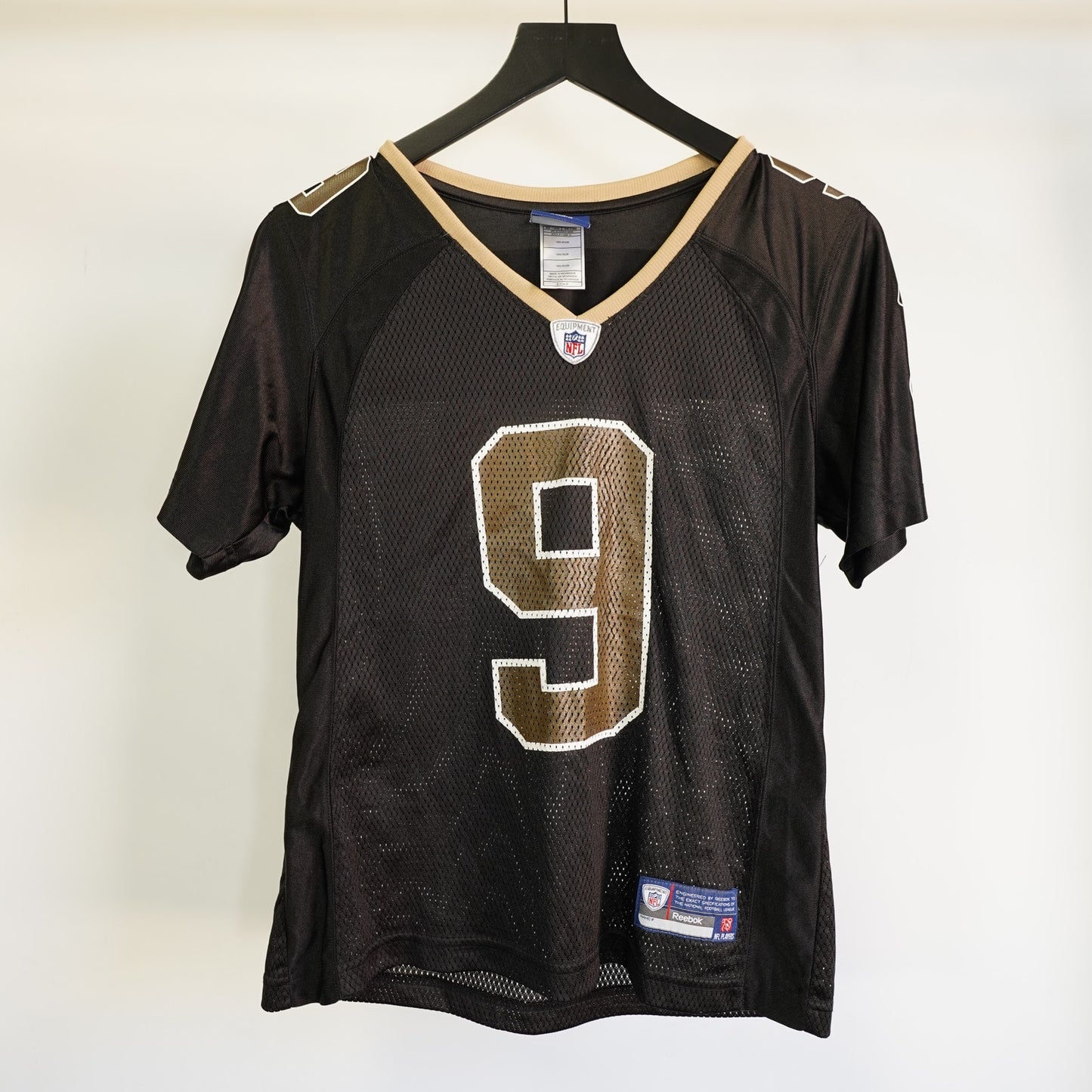 (Women's S) Vintage Drew Brees New Orleans Saints Jersey Women's S Reebok Black NFL Official