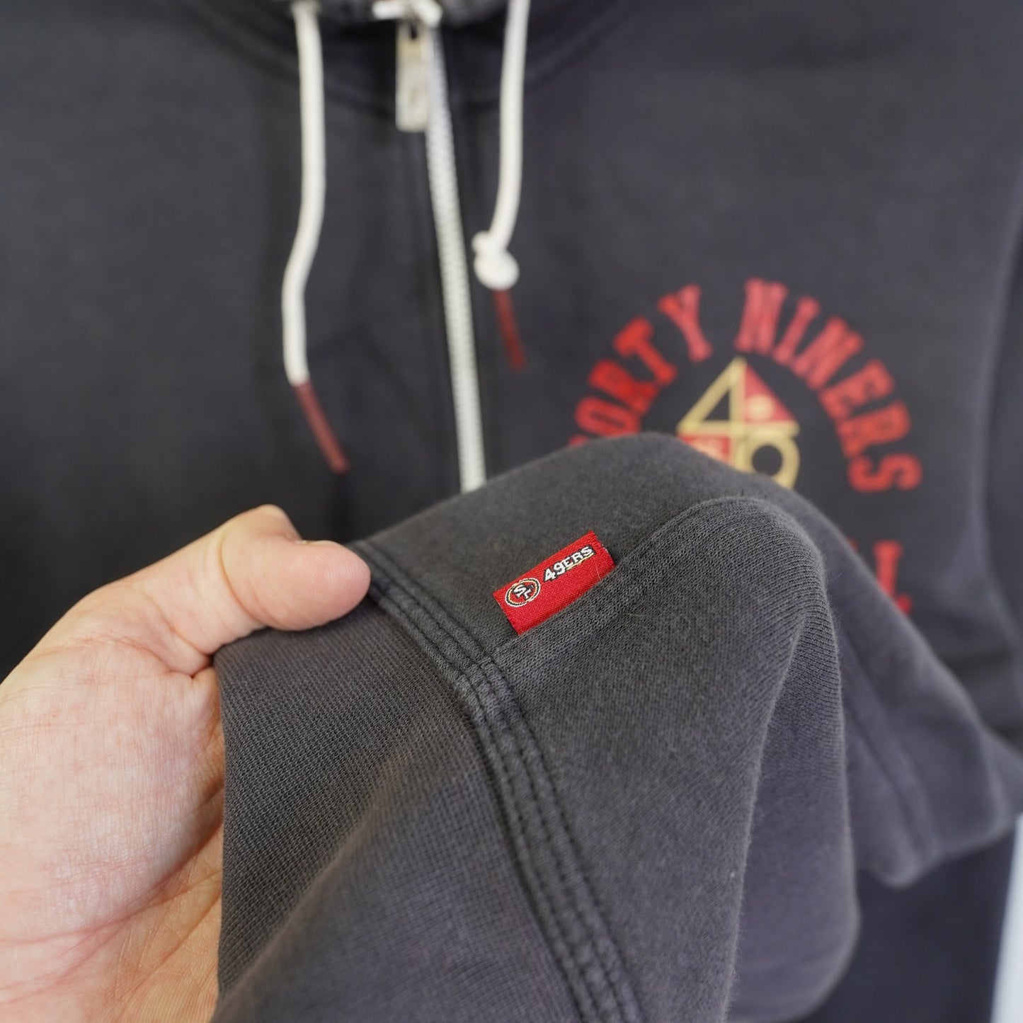 (L) San Francisco 49ers Nike NFL Full Zip Hoodie Men's L Black Retro Sideline