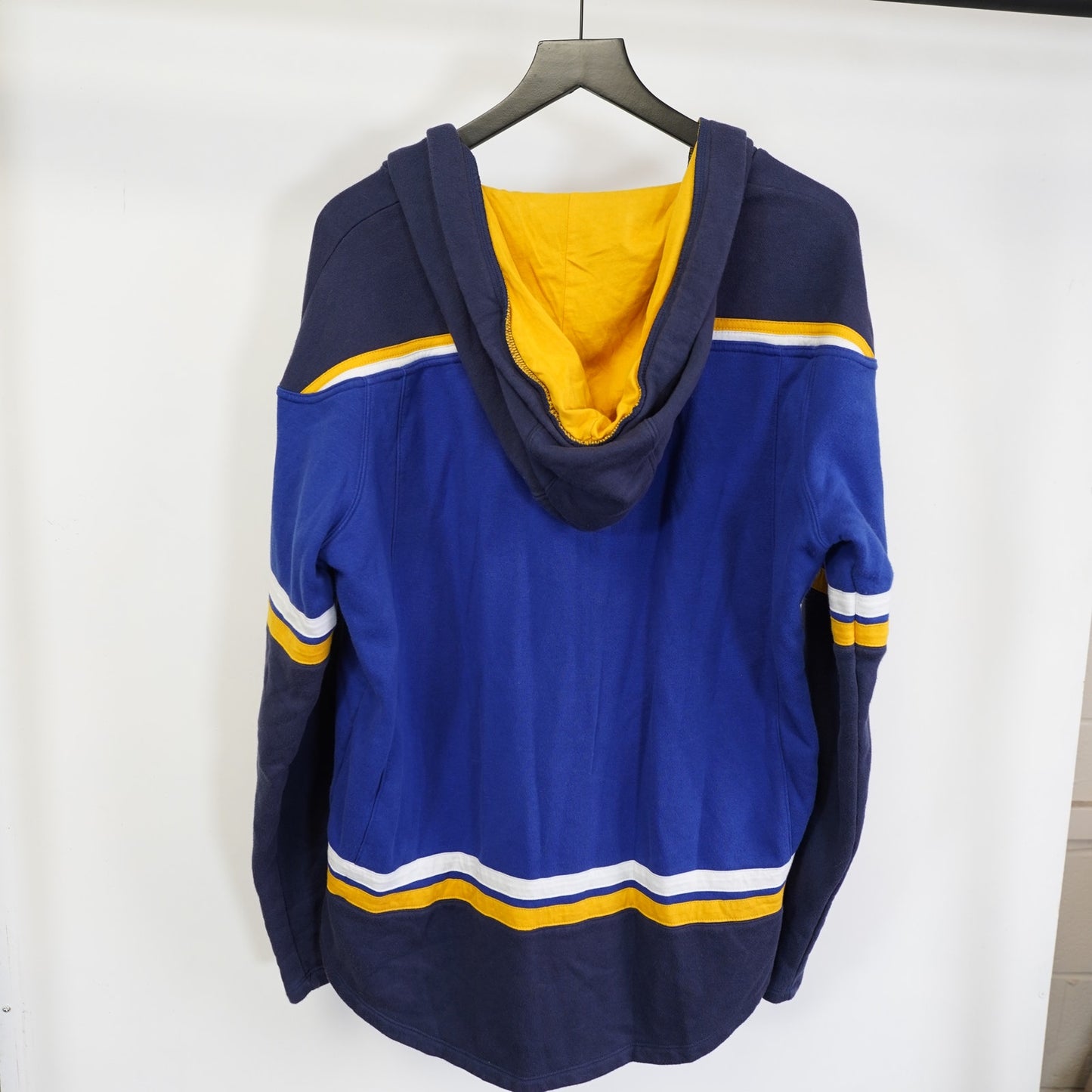 (XXL) St. Louis Blues Fanatics Sewn Hockey Hoodie Men's XXL Blue Jacket Embroidered