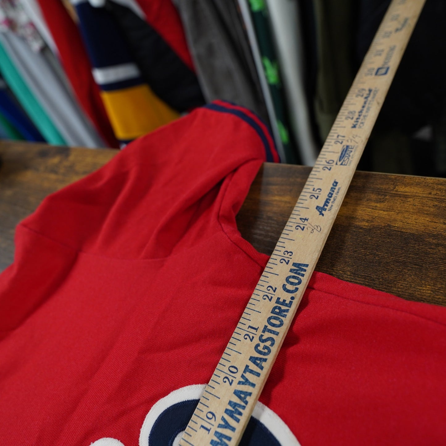 (XL) Vintage University of Houston Cougars Sewn Baseball Jersey 80s Men's XL Red UofH