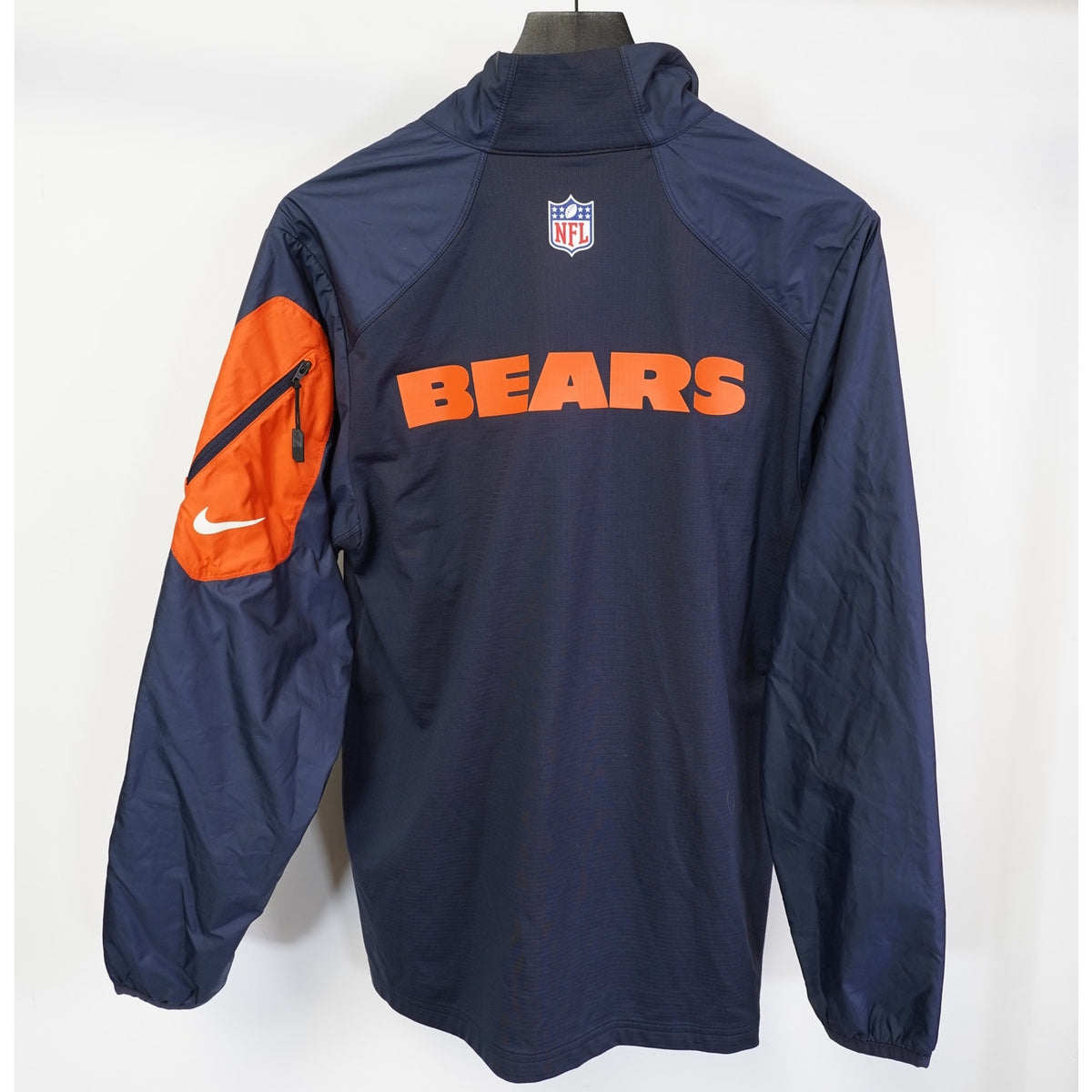 (S) Nike Chicago Bears Full Zip On Field Performance Windbreaker Jacket Men's S Blue