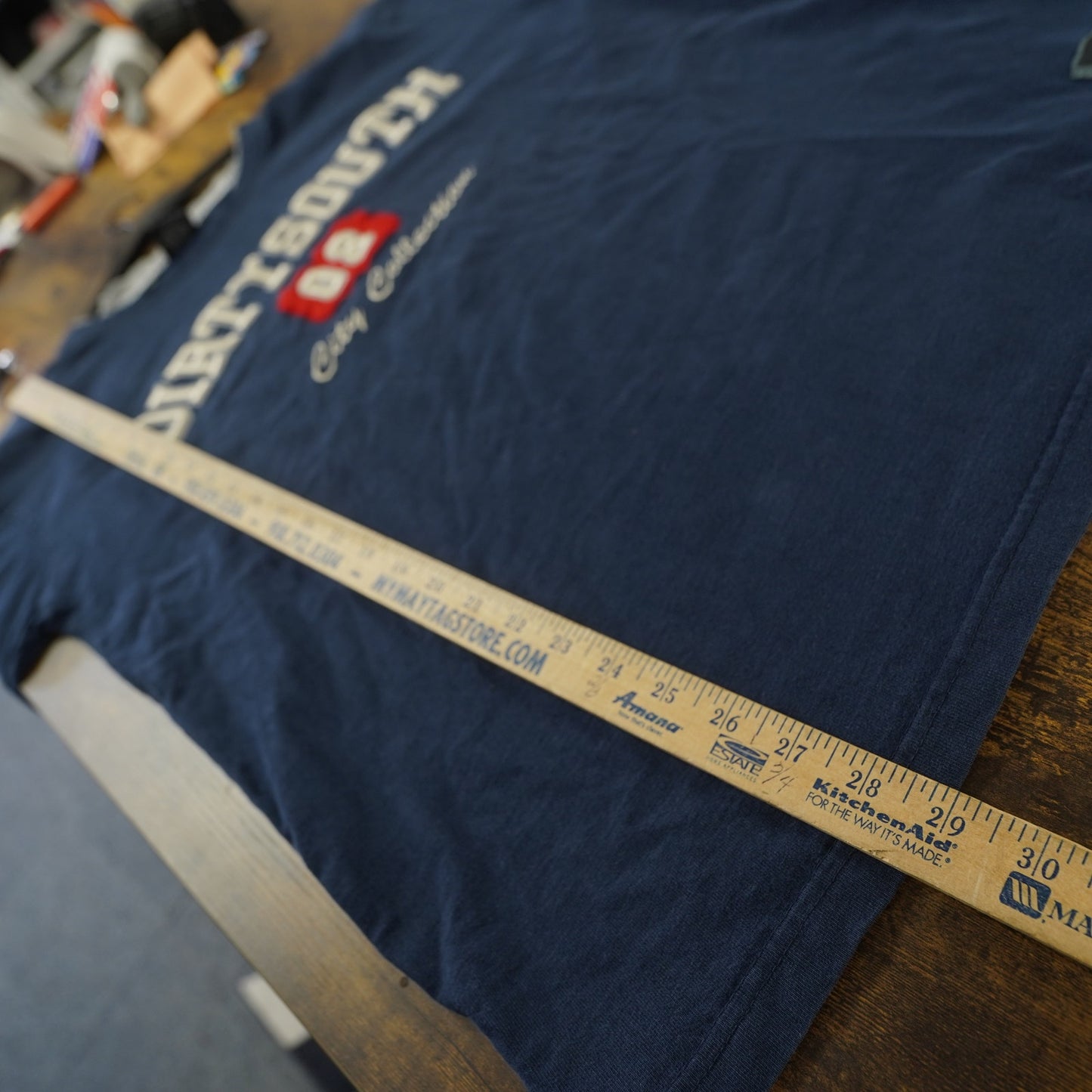 (L) Vintage Dirty South Embroidered Y2K Hip Hop T-Shirt Men's L Navy Blue 2000s