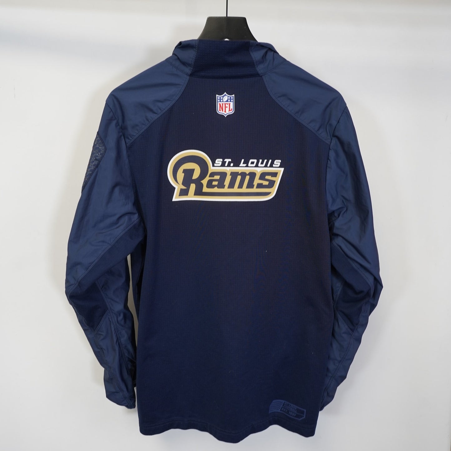 (S) Vintage LA St. Louis Rams Nike Dri-Fit 1/4 Zip Pullover Men's S Navy Jacket