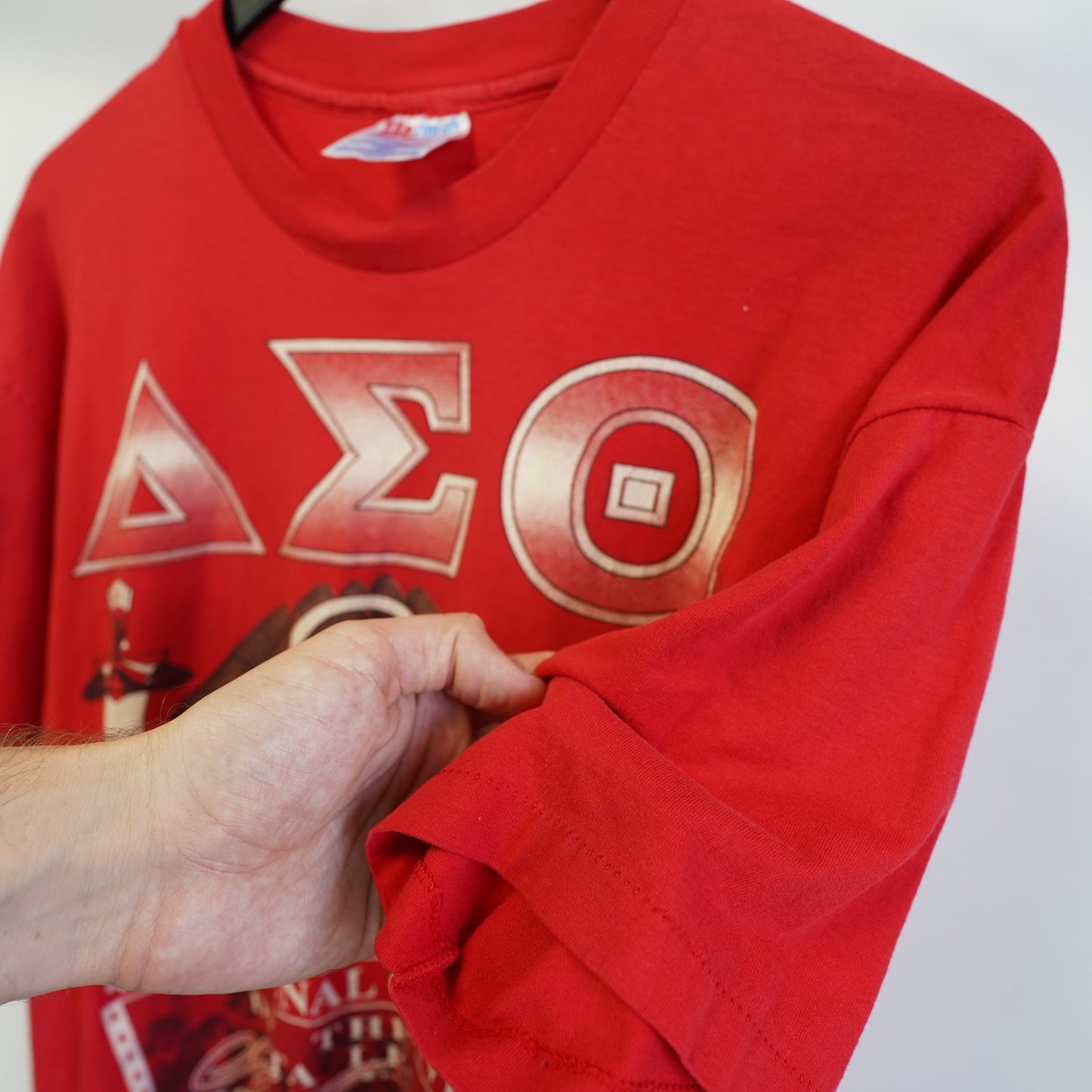 (XL) Vintage Delta Sigma Theta Sorority 90s T-Shirt Women's XL Red HBCU Howard