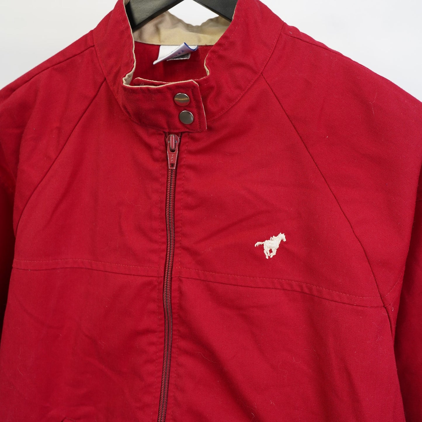 (Kids L) Vintage Wrangler Rodeo Cowboy Western Jacket Boys L Red Full Zip Bomber Kids