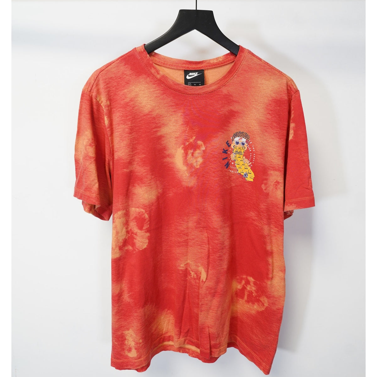 (XL) Nike Sole Cal Tie Dye Sneaker T-Shirt Men's XL Red Orange Y2K Retro California