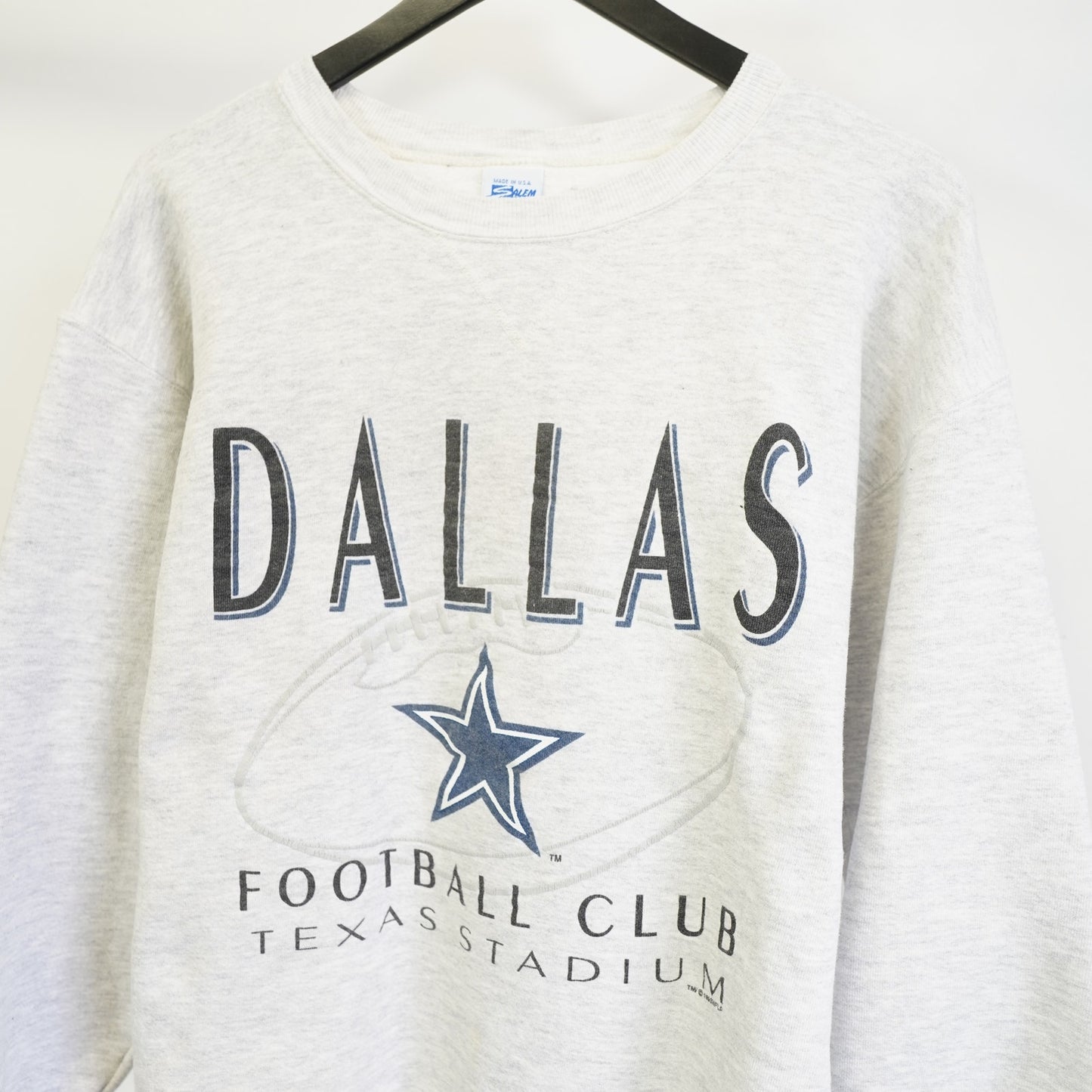 (M) Vintage Dallas Cowboys 90s Crop Top Sweatshirt Women's M Gray Salem Sportswear