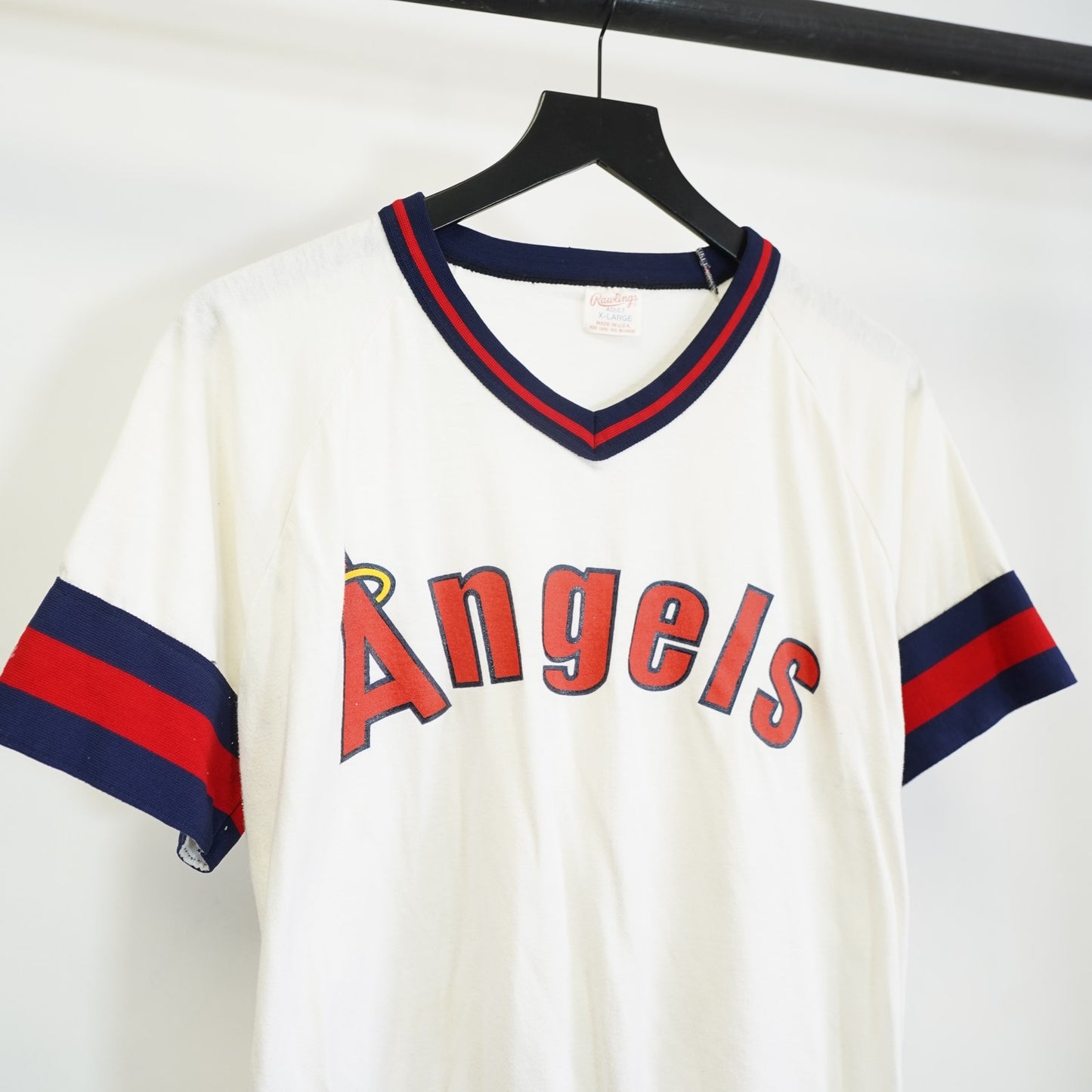 (XL) Vintage 1980s California Angels Rawlings Baseball Jersey T-Shirt Men's XL White