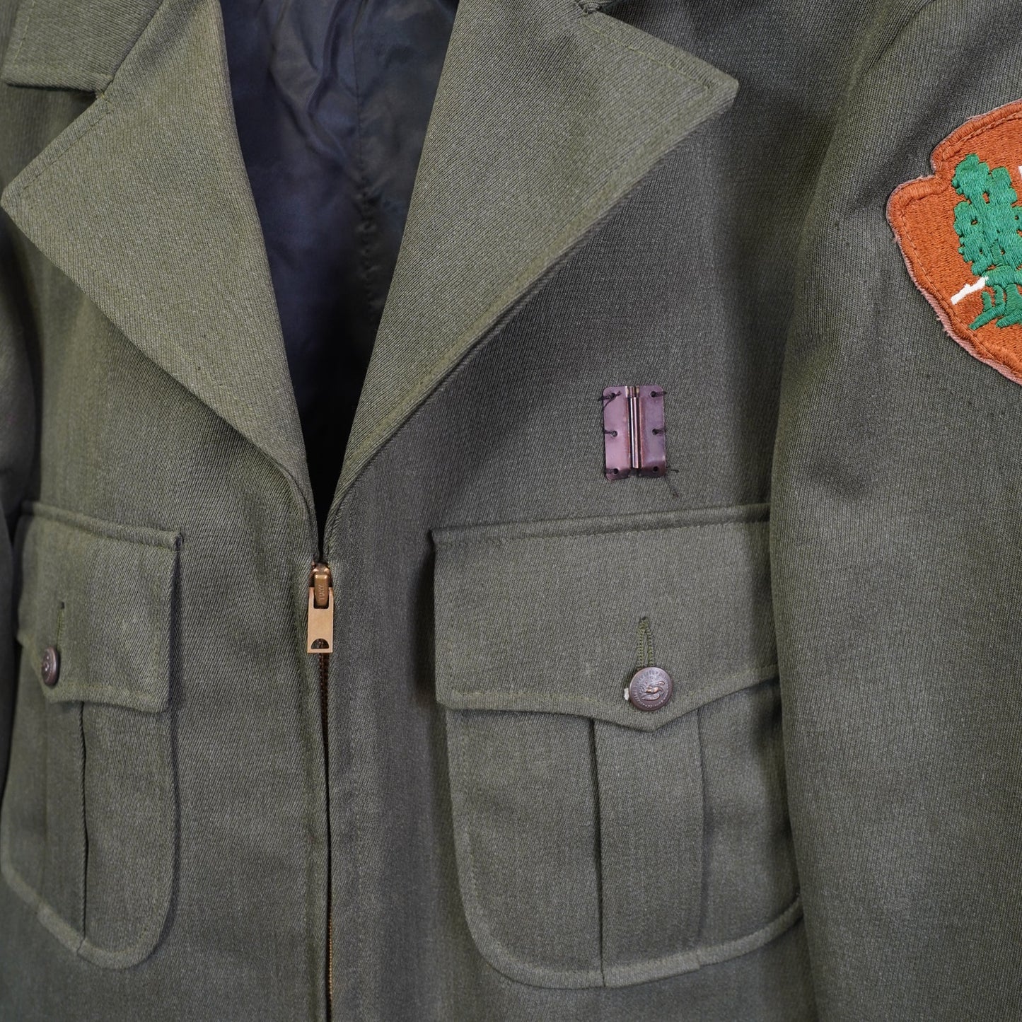 (S) Vintage 1950s NPS National Park Service Ranger Ike Jacket Uniform Gaberdine 38 S