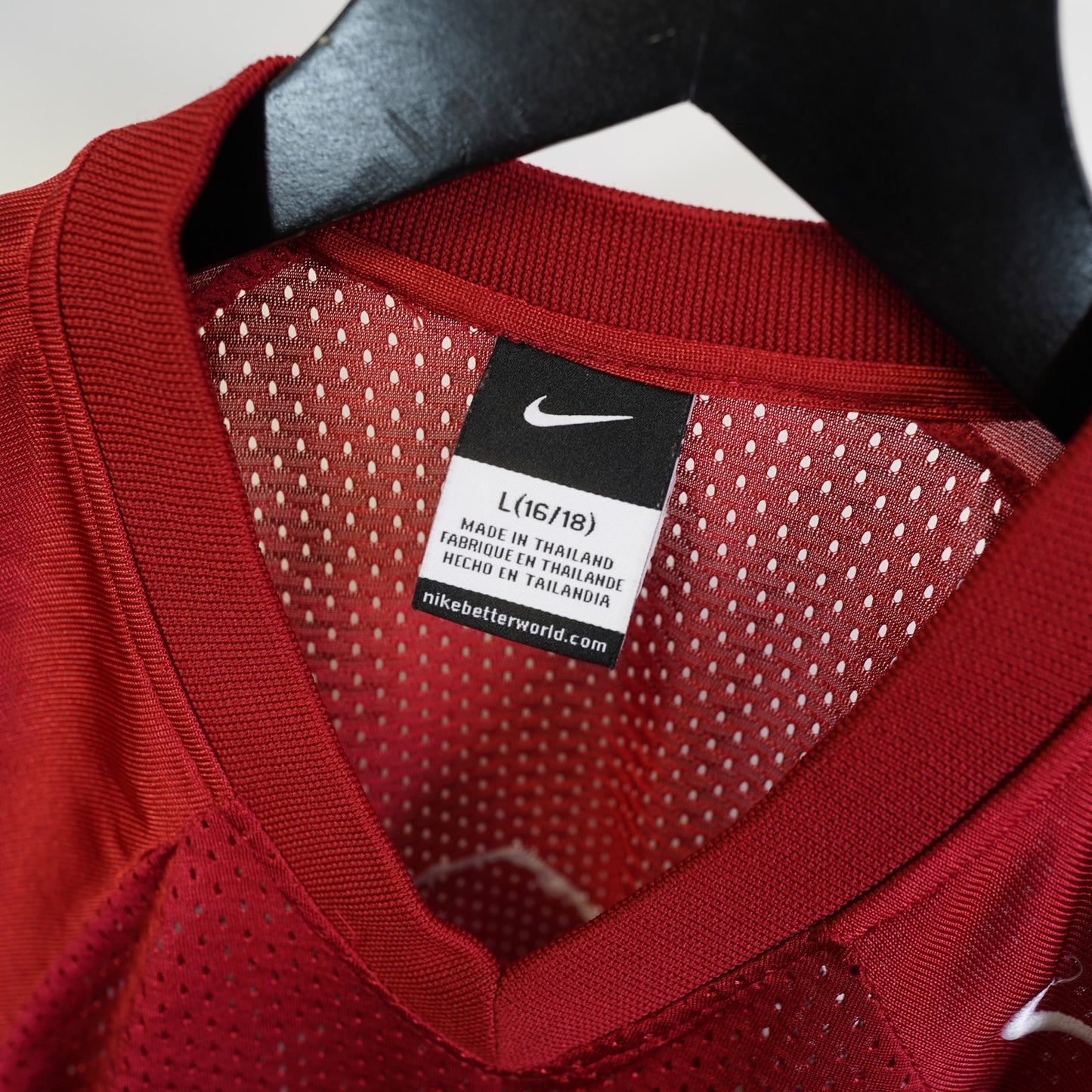 (Youth L) Oklahoma Sooners Nike Embroidered Football Jersey Kids Youth Large Red OU