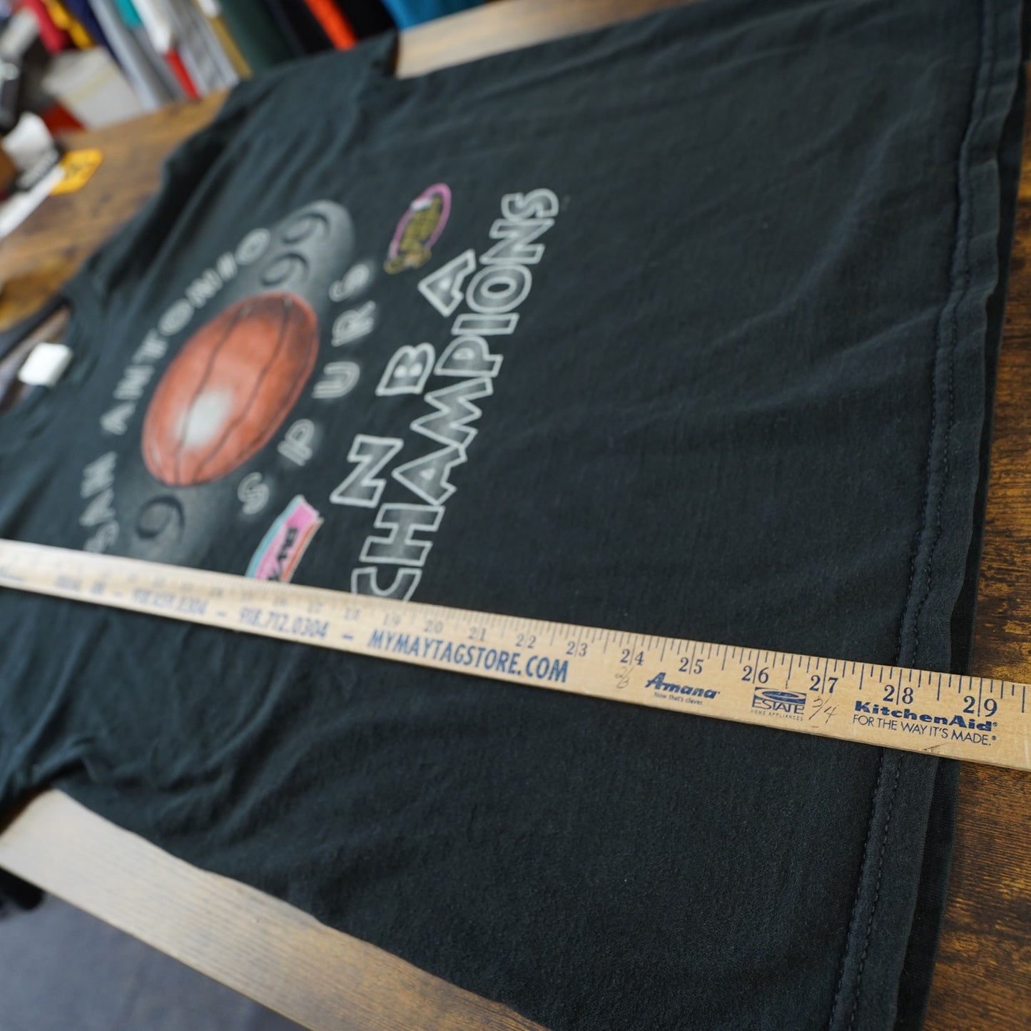 (XL) Vintage San Antonio Spurs T Shirt Size XL 1999 NBA Championship Black 90s