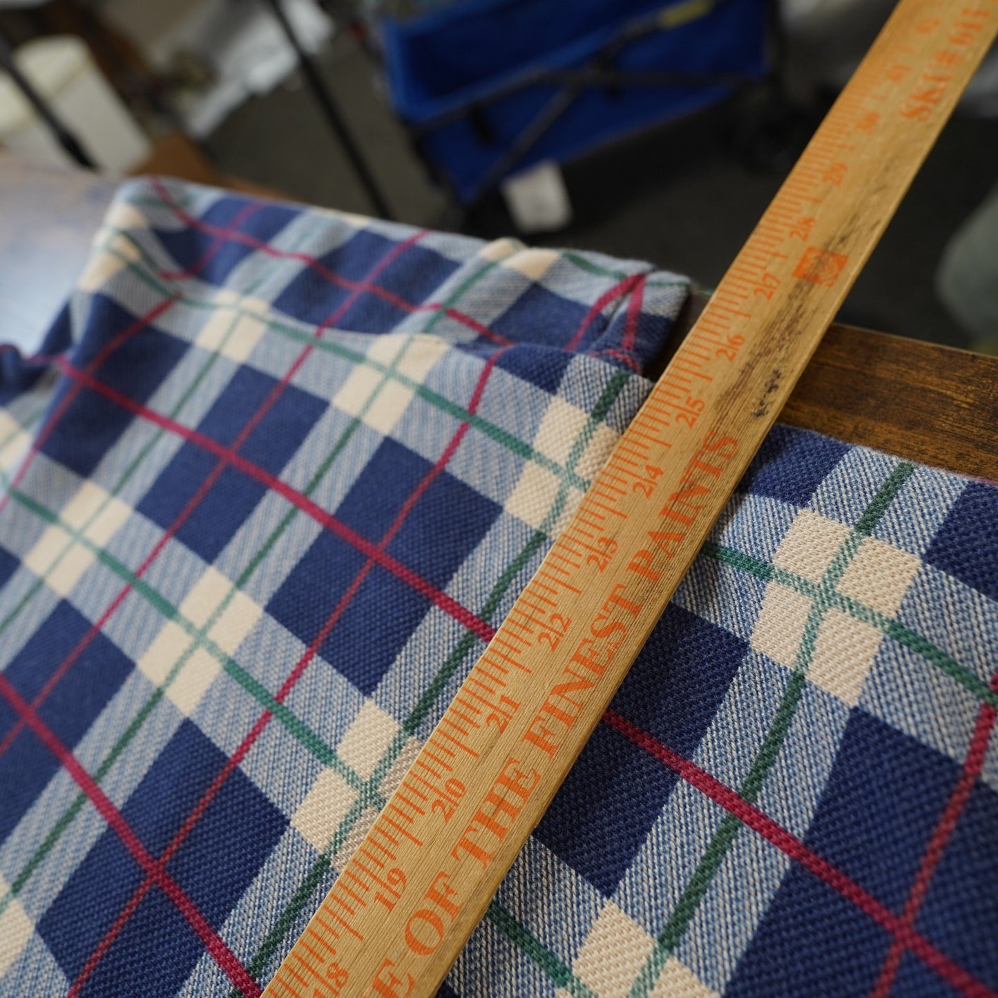 (L/XL) Vintage Shaquille O'Neal Reebok Plaid Polo Shirt Men's L Oversized Blue 90s Shaq