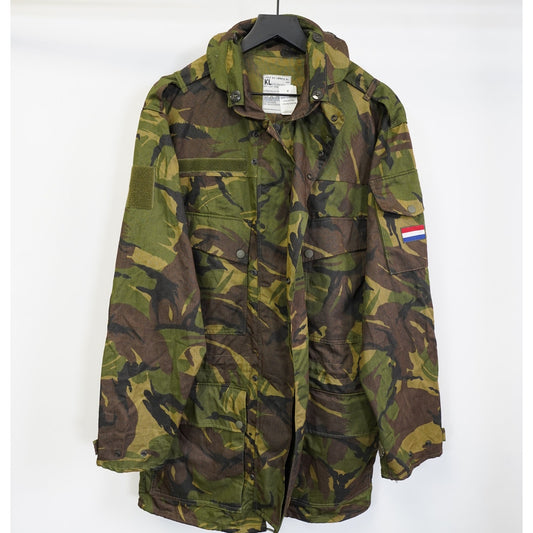 (L) Vintage Dutch Military DPM Camouflage Field Jacket Men's L New 90s Tiger Camo