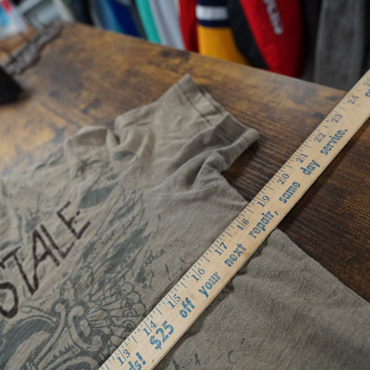 (S) Vintage Aeropostale Y2K Cross Eagle Emo T-Shirt Men's S Tan Brown 2000s