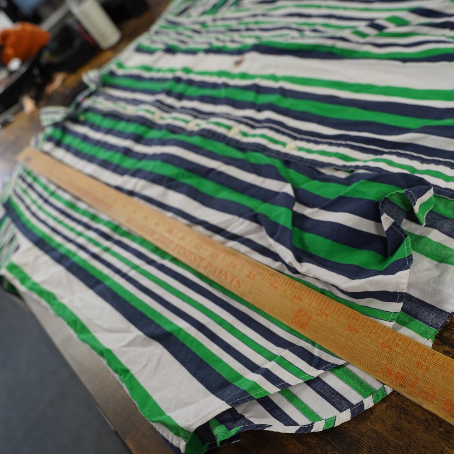 (XL) Vintage 90s Striped Tommy Hilfiger Retro Button Up Shirt Men's XL Green Blue