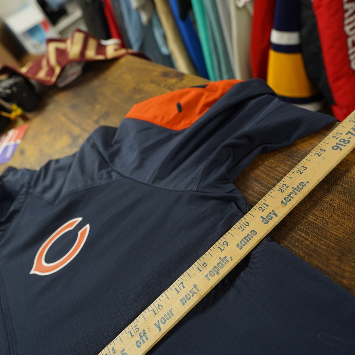 (S) Nike Chicago Bears Full Zip On Field Performance Windbreaker Jacket Men's S Blue