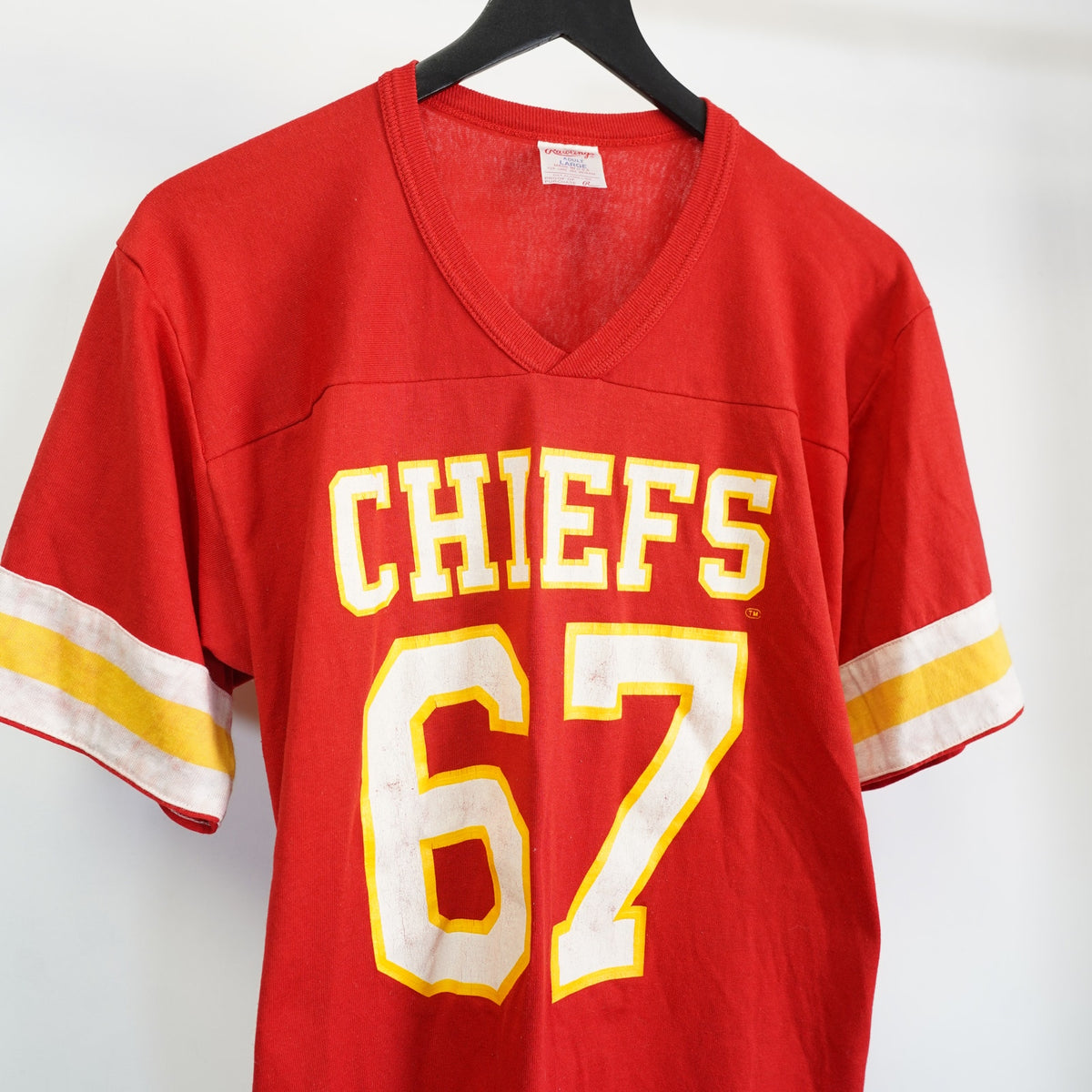 (L) True Vintage 80s Kansas City Chiefs Rawlings Football Jersey Men's L Red Retro