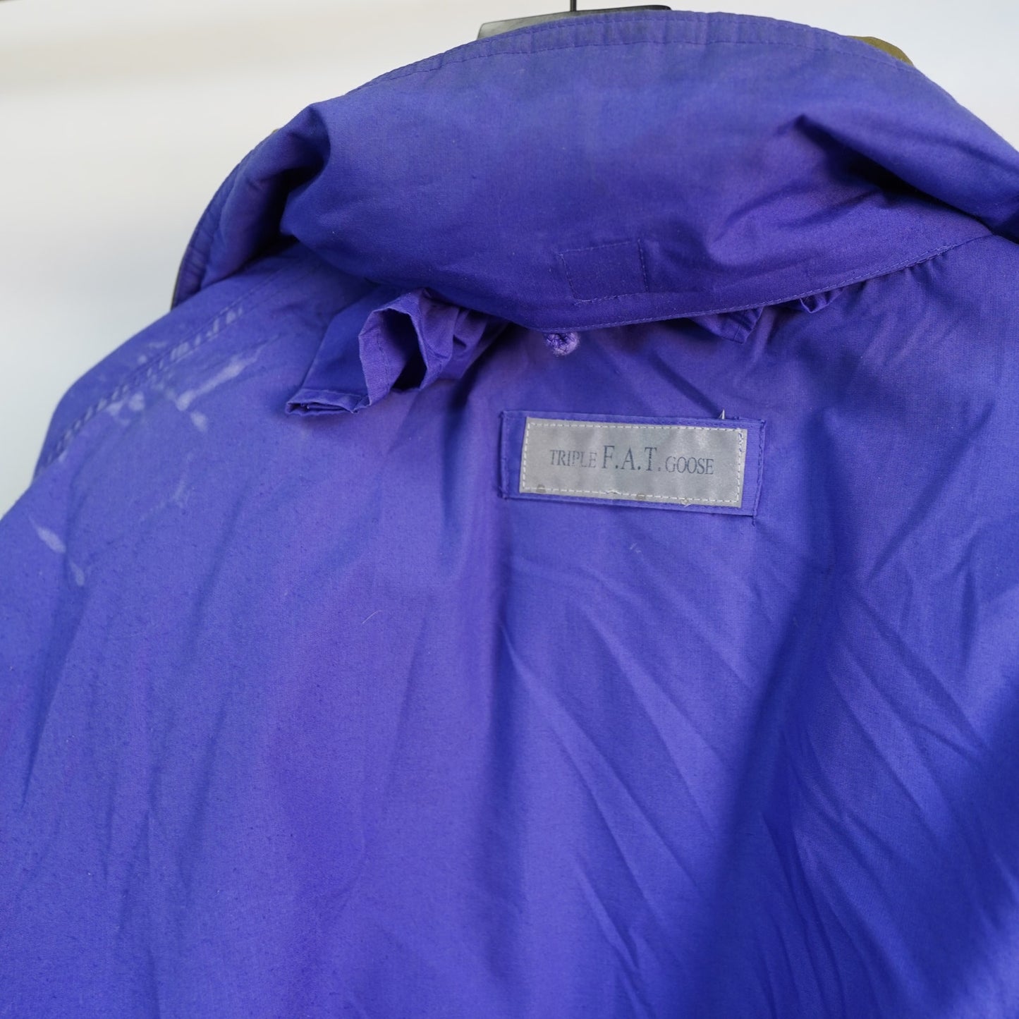 (L) Vintage Triple Fat Goose 90s Down Filled Puffer Ski Jacket Snow Blue