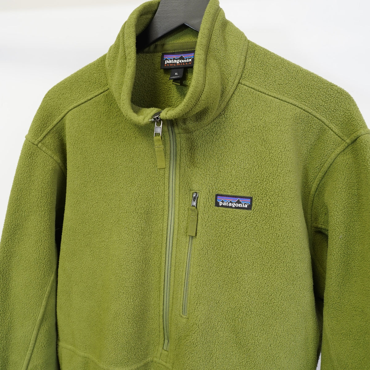(XL) Vintage Patagonia Synchilla Pullover Mens XL Green Marsupial Half Zip Outdoor