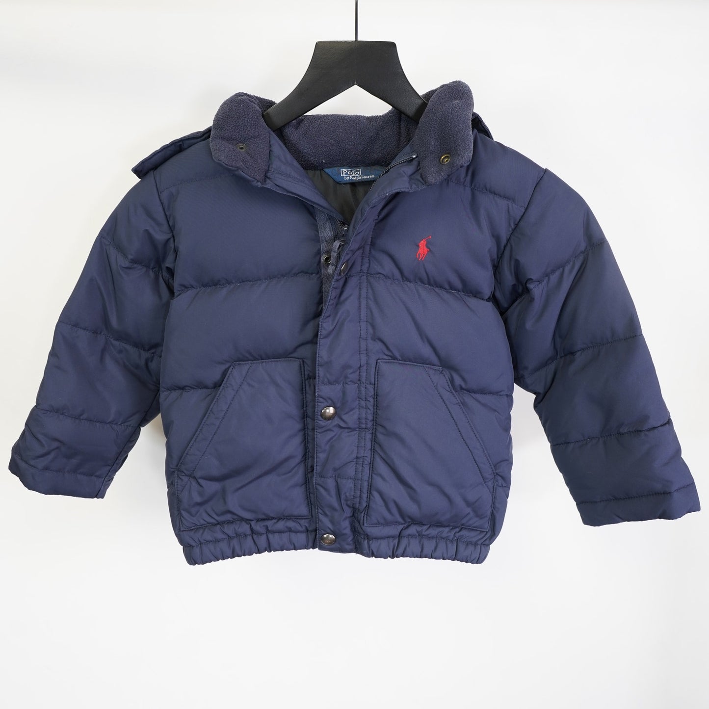 (Kids 3T) Vintage Polo Ralph Lauren Down Puffer Jacket Toddler Size 3T Baby Navy Blue Kids