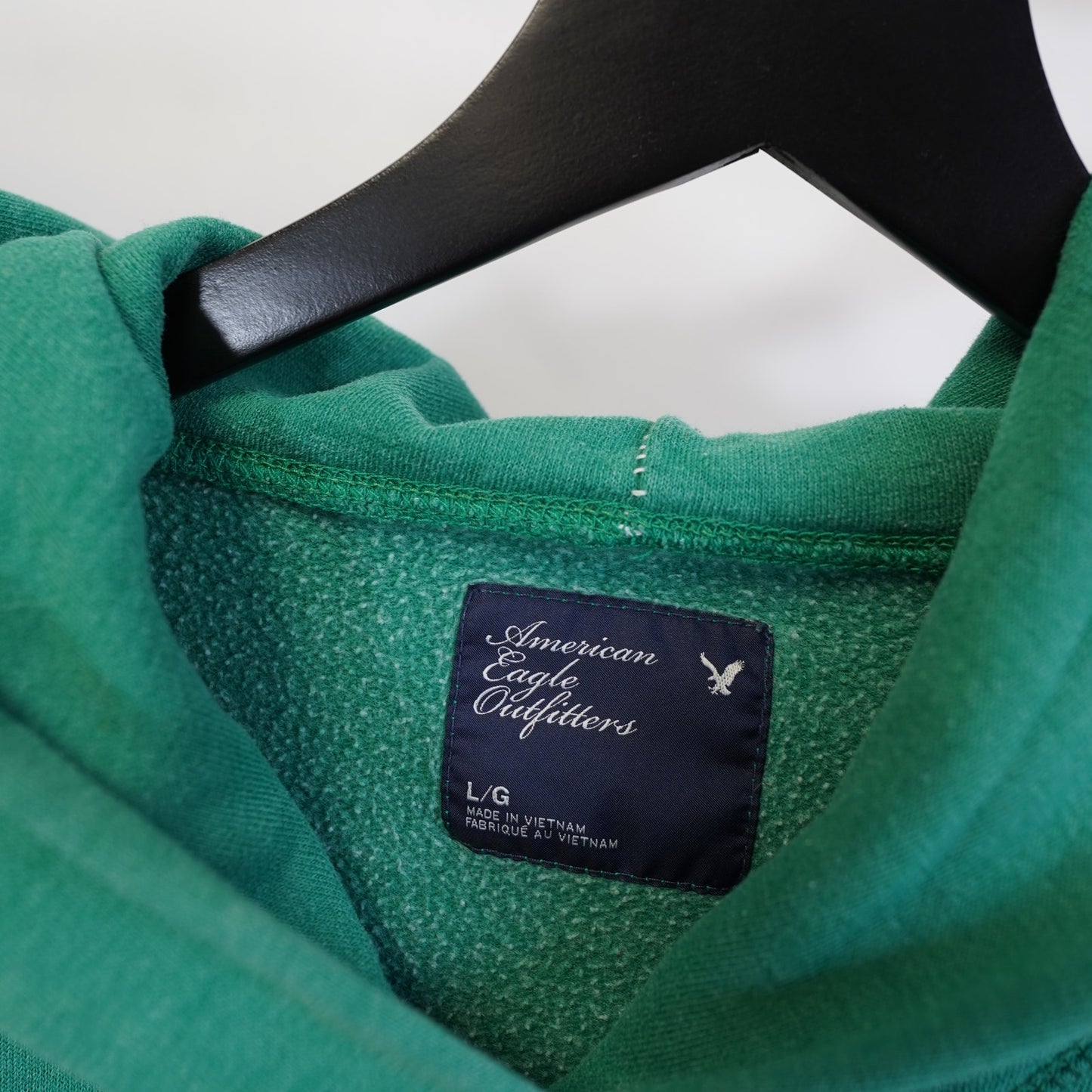 (L) American Eagle Y2K Retro Hoodie Men's L Green 2000s Mallcore Preppy