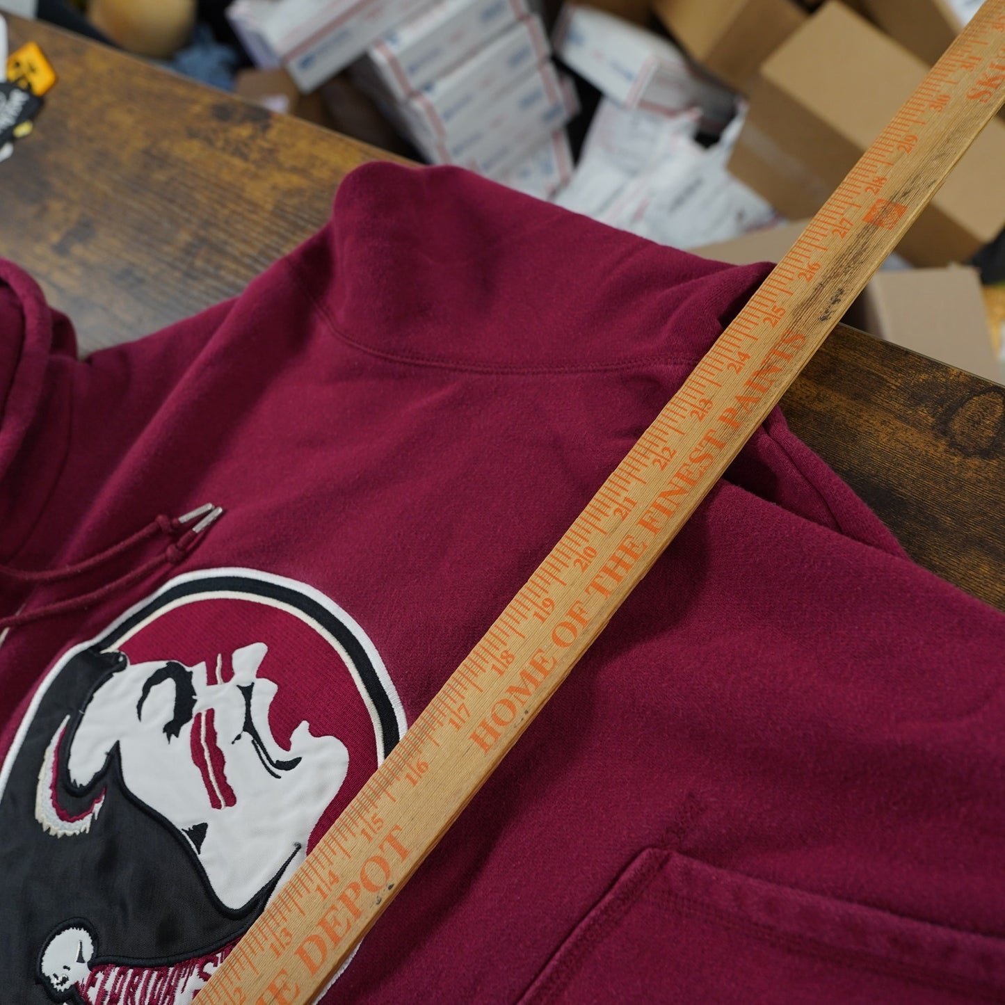 (XL) Florida State Seminoles Nike FSU Center Swoosh Stitched Red Hoodie Men's XL